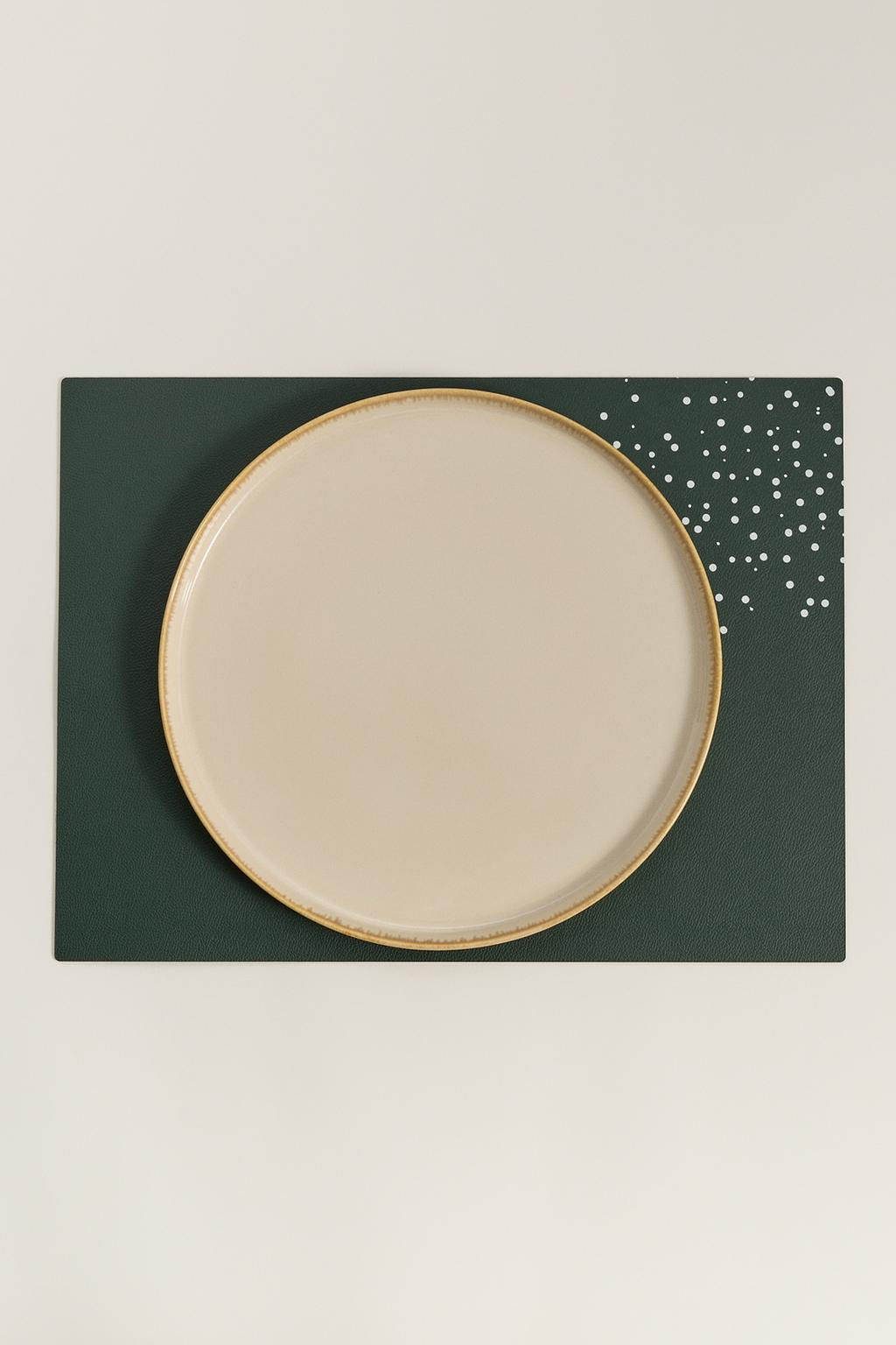 Salvamantel piel rectangular navidad
