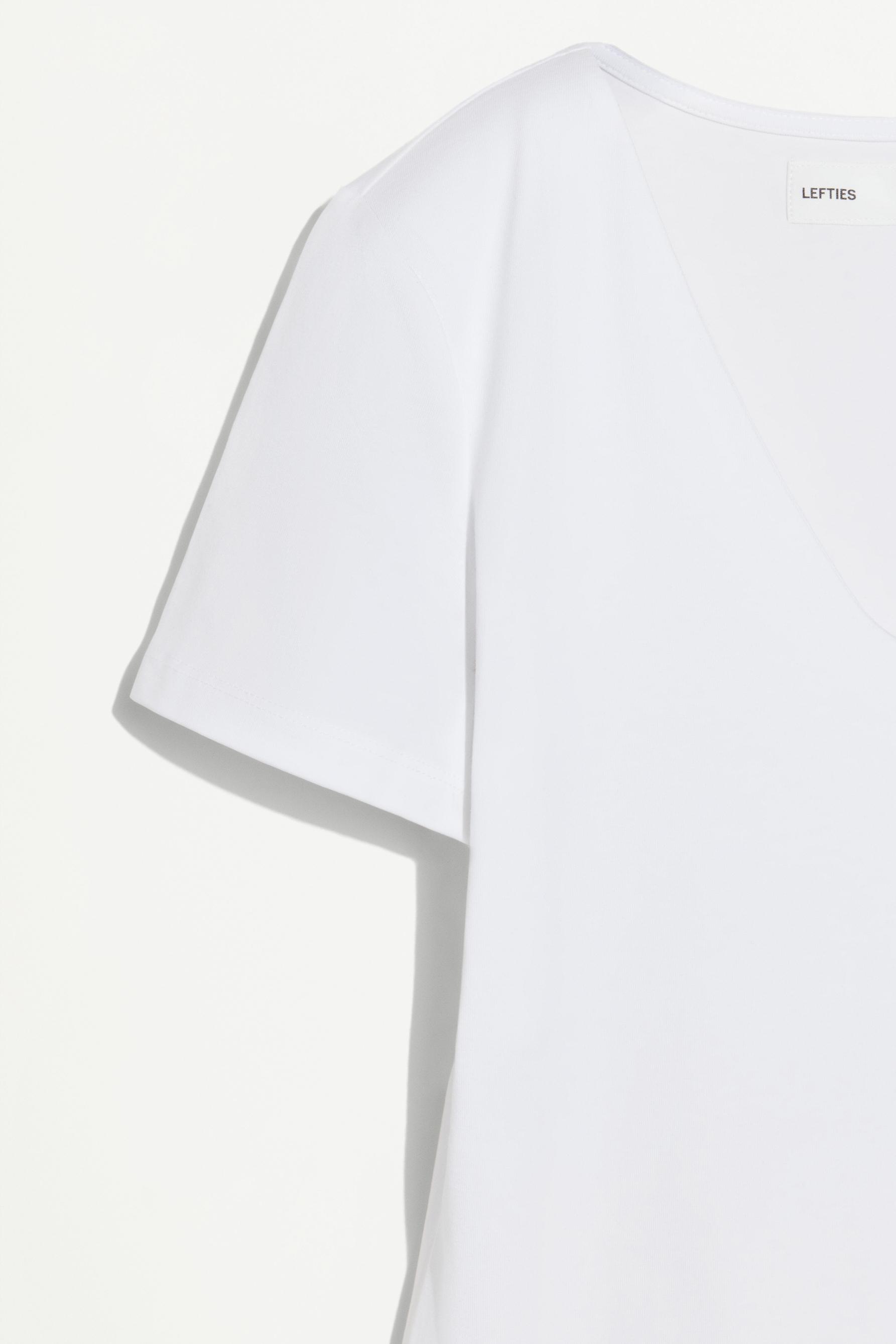 V-neck T-shirt — WHITE