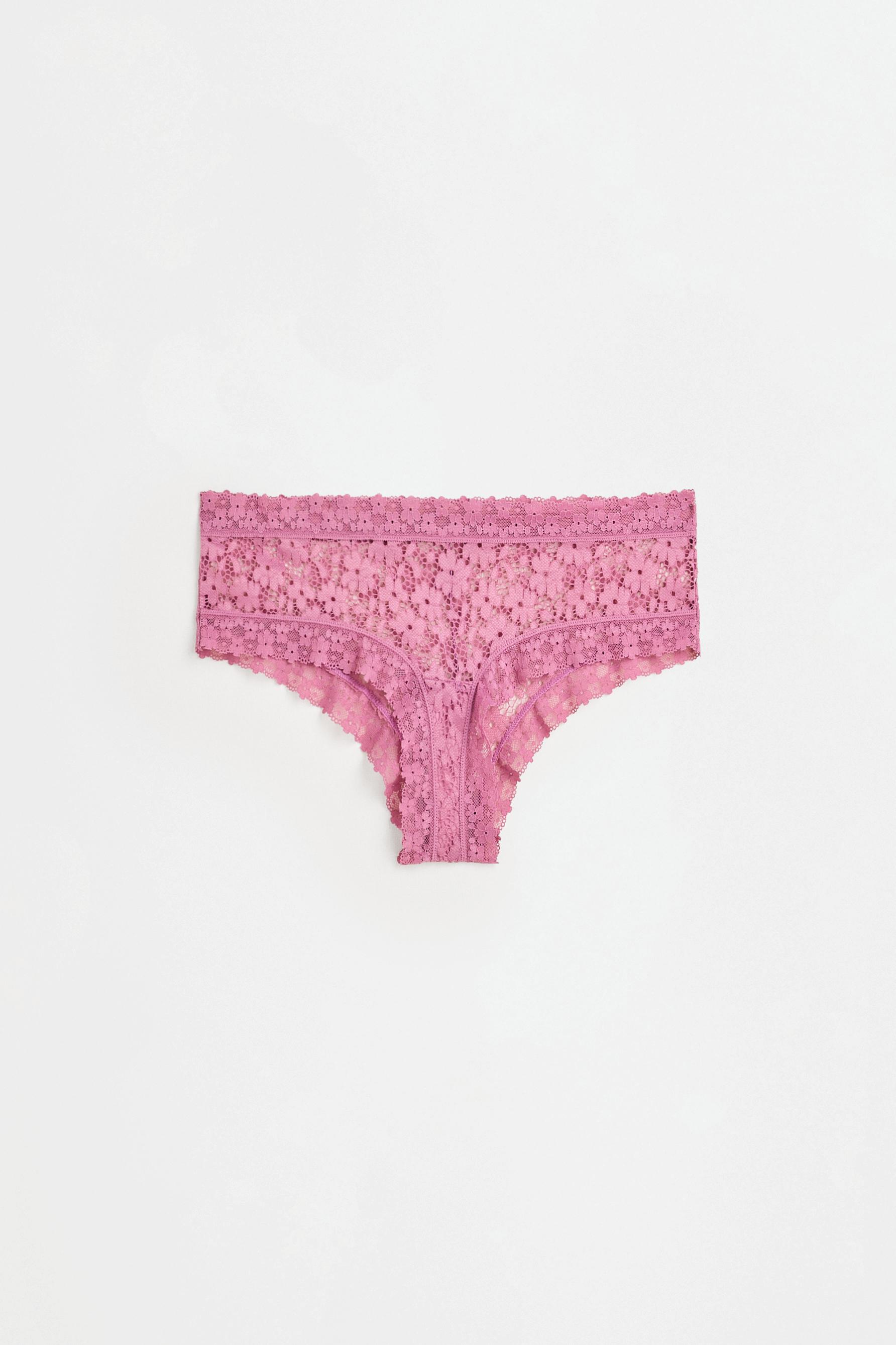 Lace hipster briefs — PINK