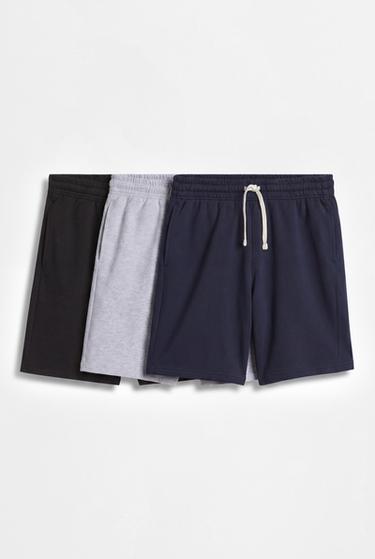 Pack of 3 tracksuit Bermuda shorts — BLACK 1