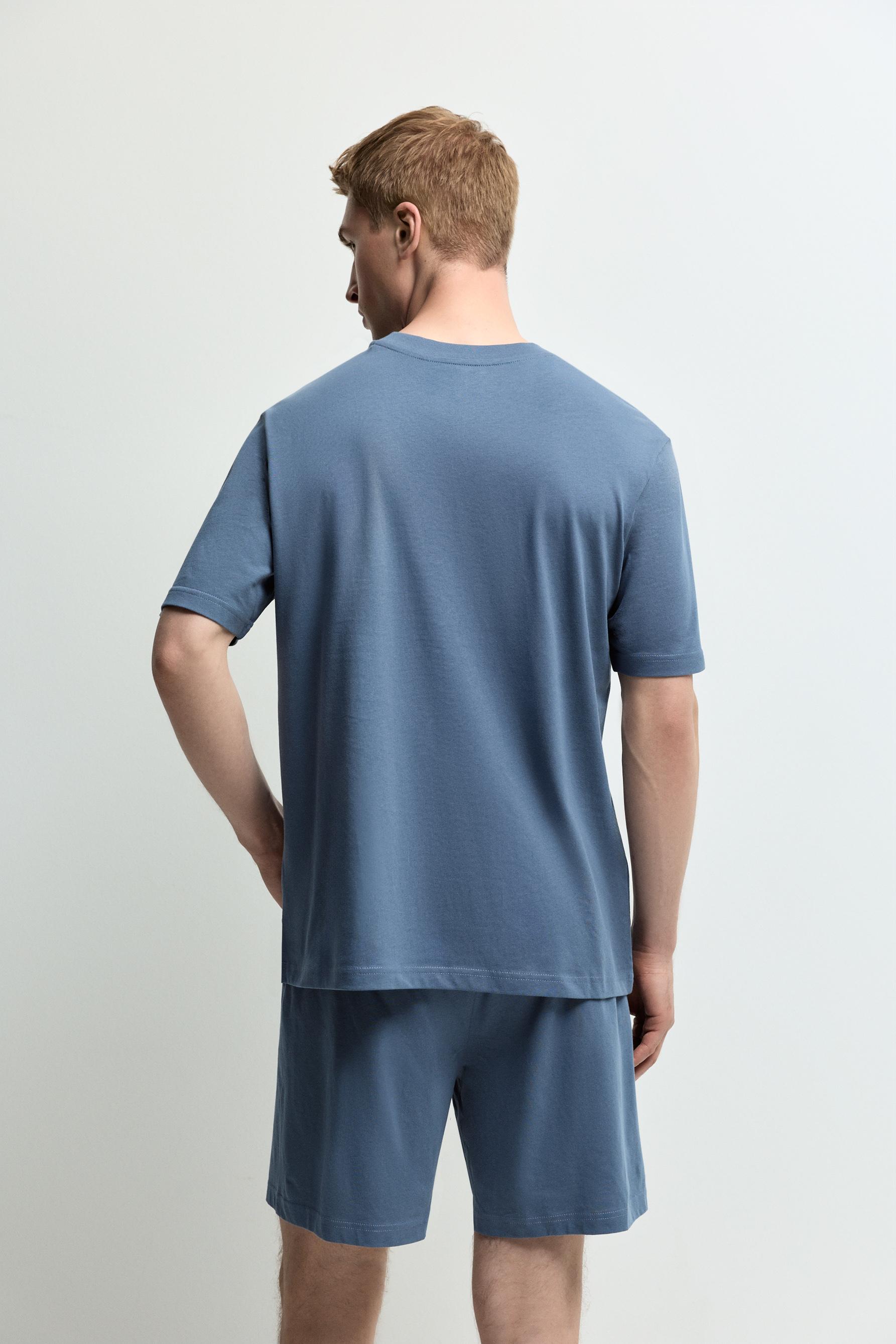 Short printed pyjamas — OCEAN BLUE