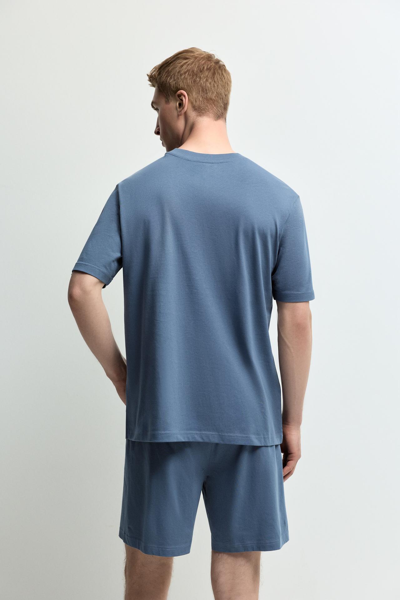Short printed pyjamas — OCEAN BLUE