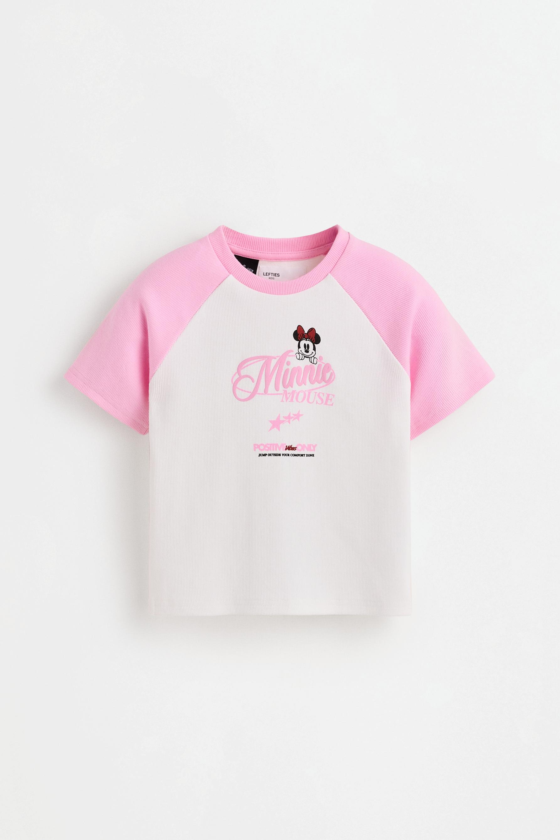 Minnie Mouse ©Disney raglan sleeve T-shirt — OFF WHITE