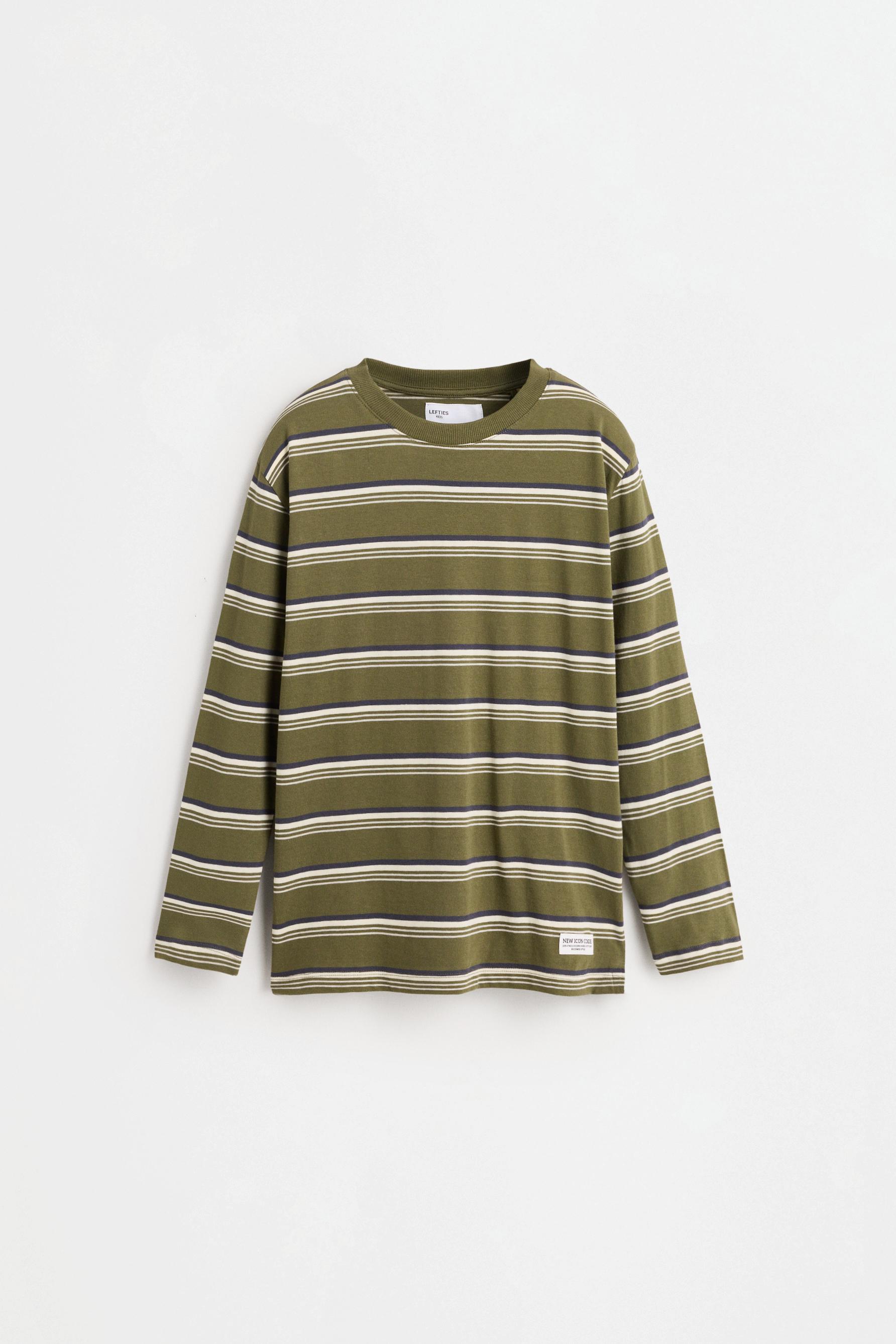 Striped T-shirt — KHAKI