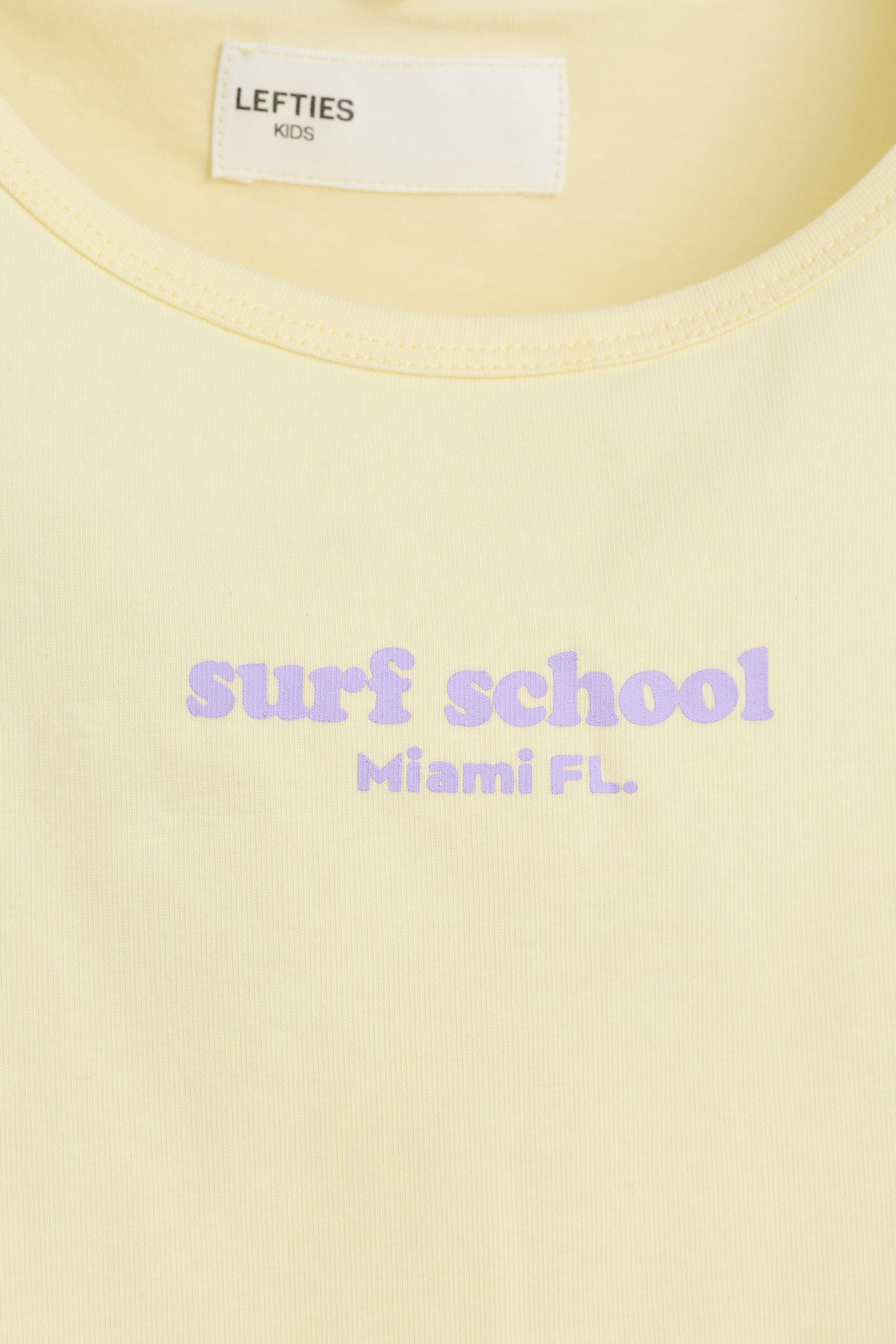 Text top and shorts set — YELLOW
