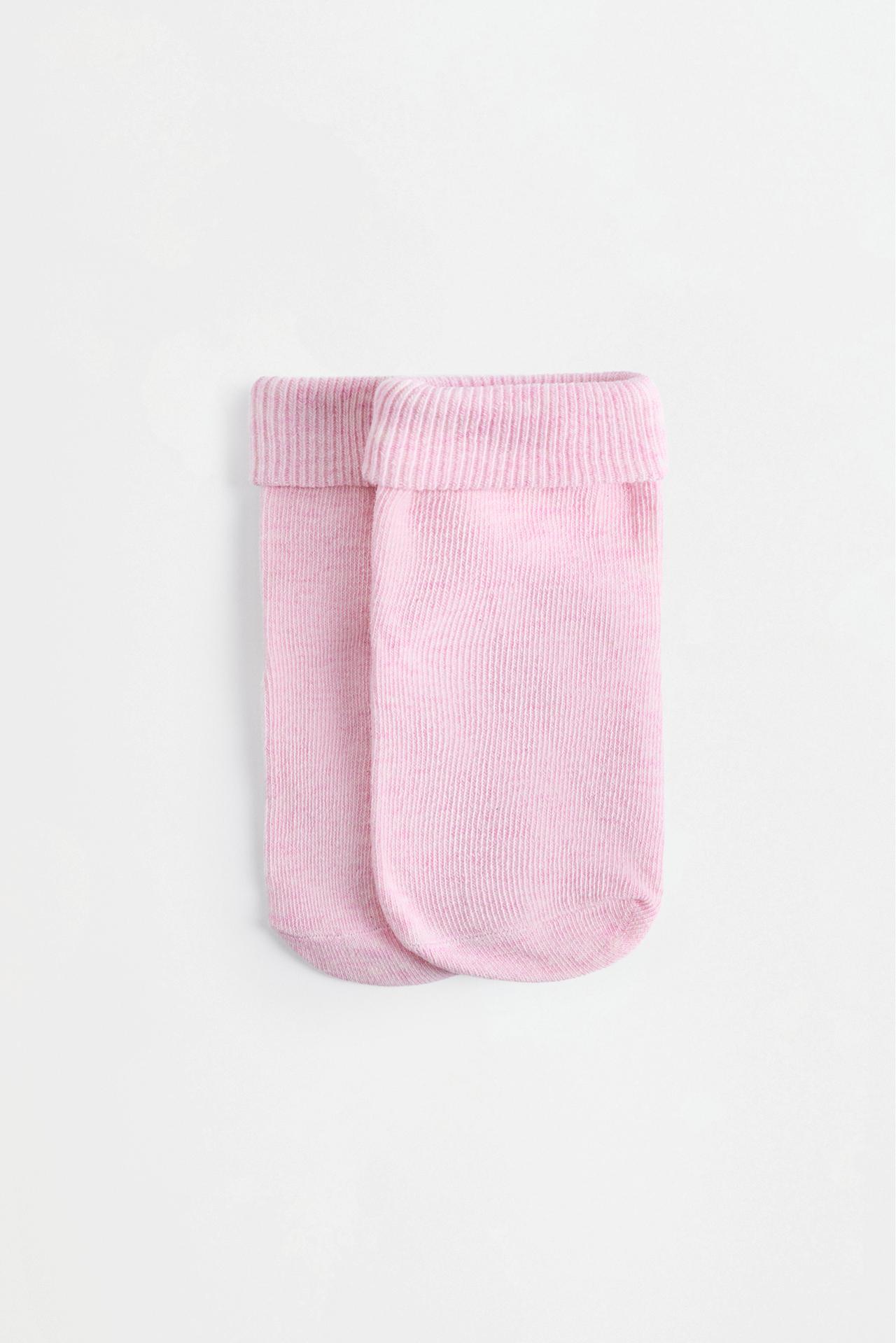Long socks with fold-over cuff (5-pack) — PINK TONES