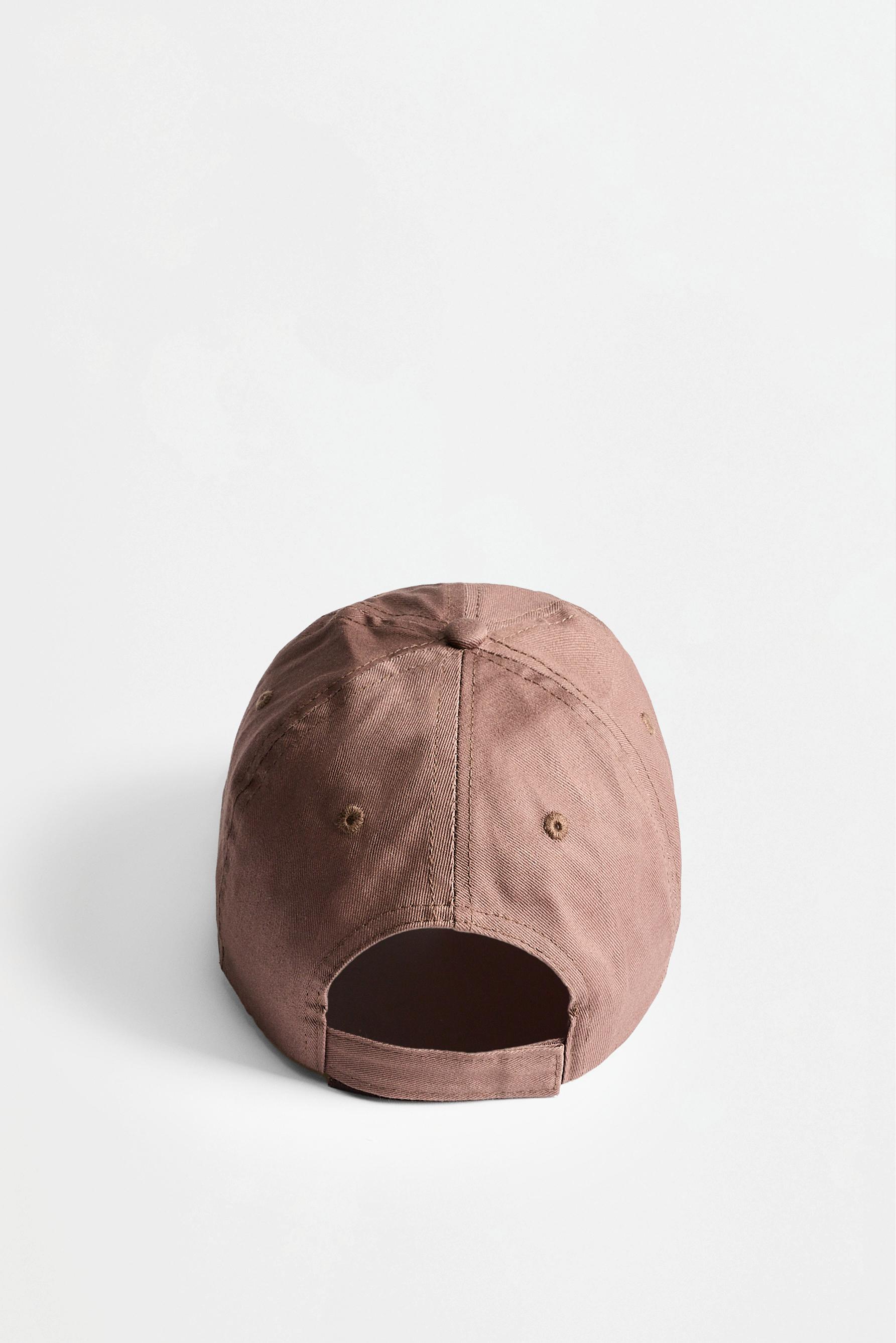 Embroidered text cap — GREYISH GREEN