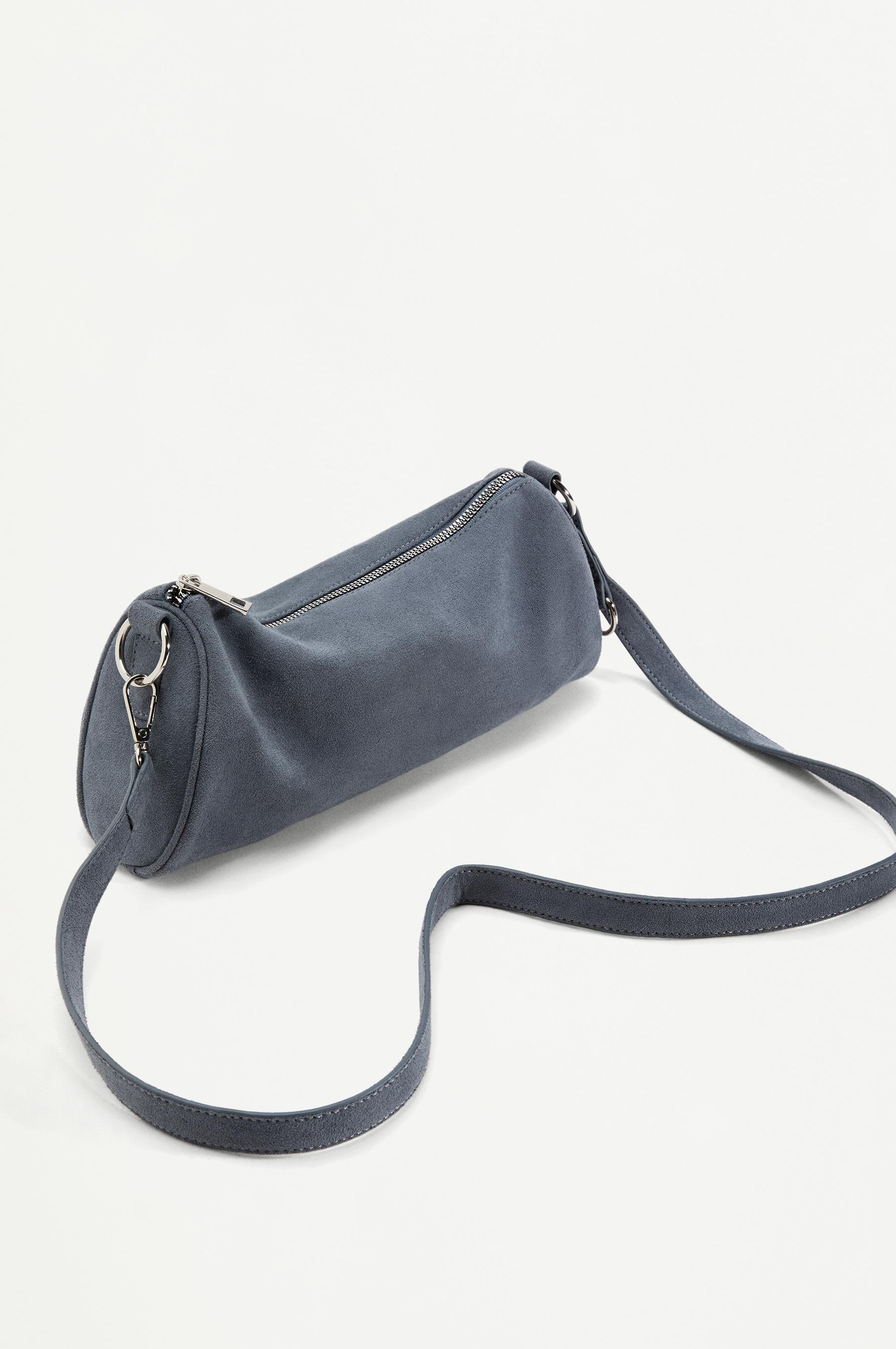 Faux suede multi-way bag — BLUE