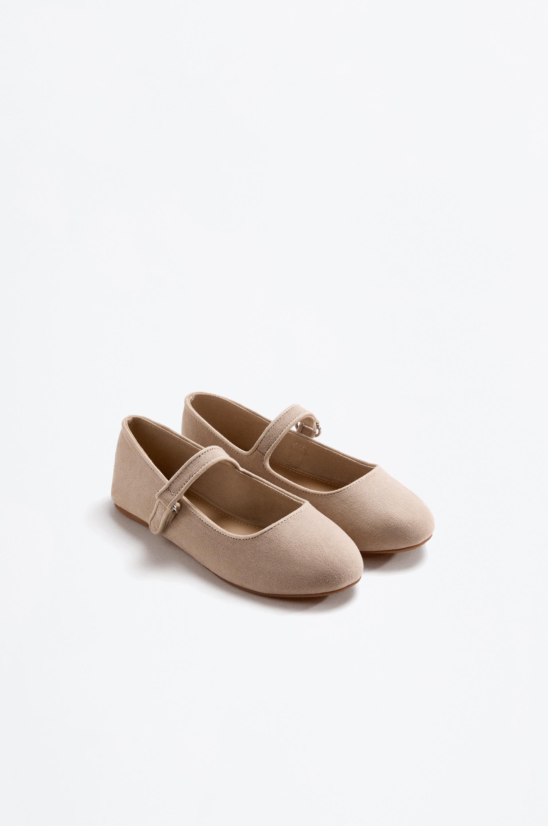 Mary Jane ballerina flat — ECRU