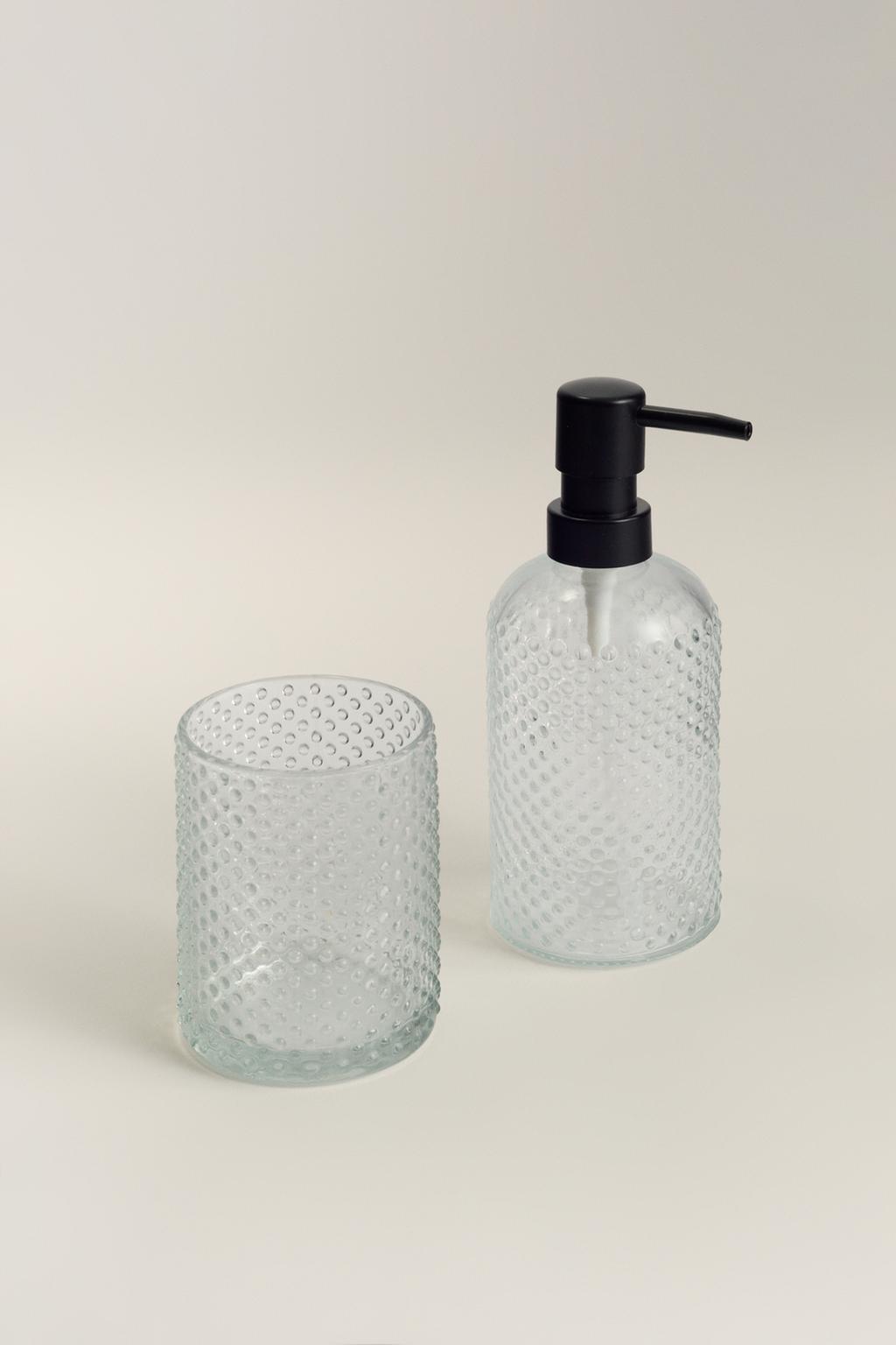 Set dispensador jabón y vaso cepillo