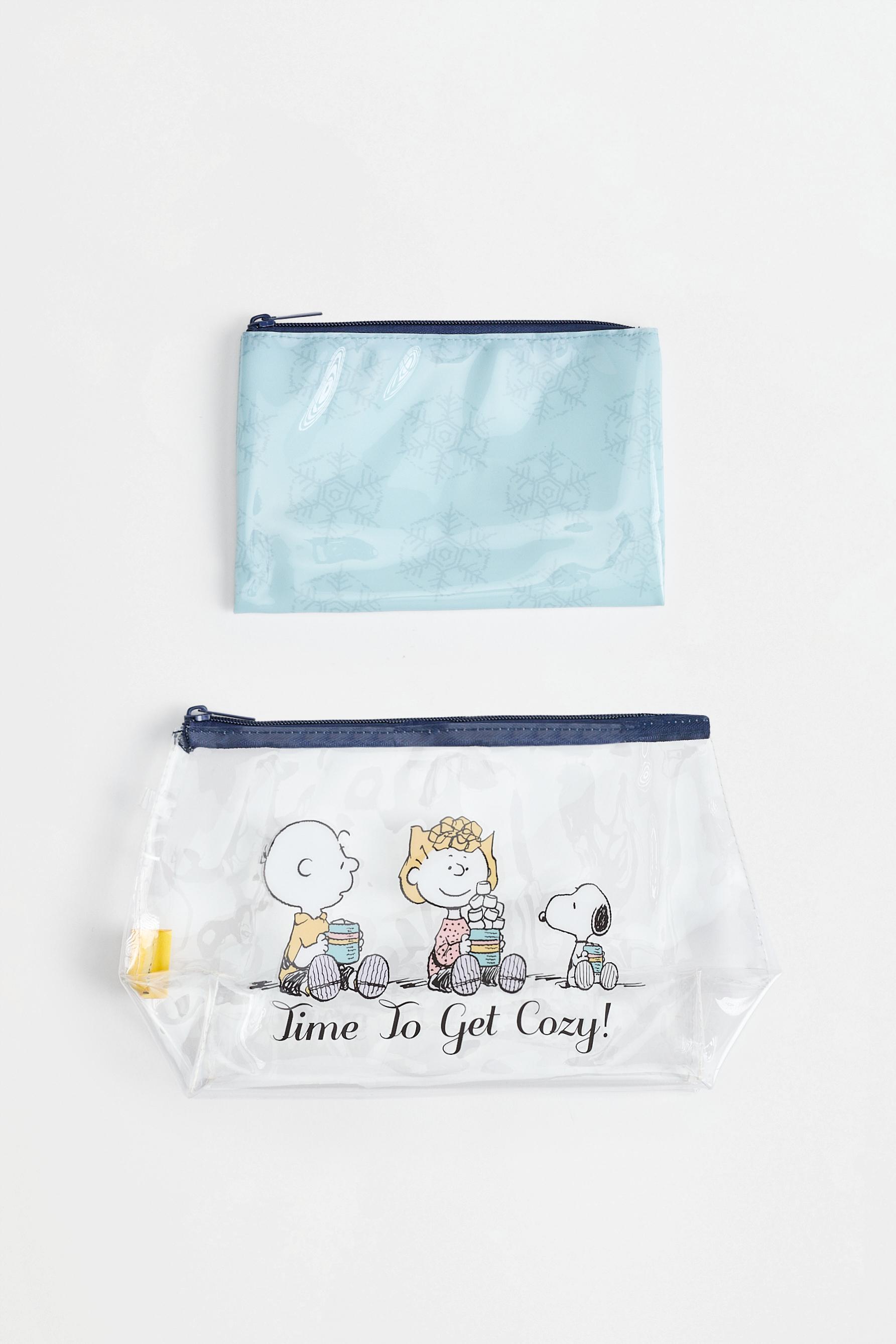 Set 2 neceseres Snoopy Peanuts™ transparentes