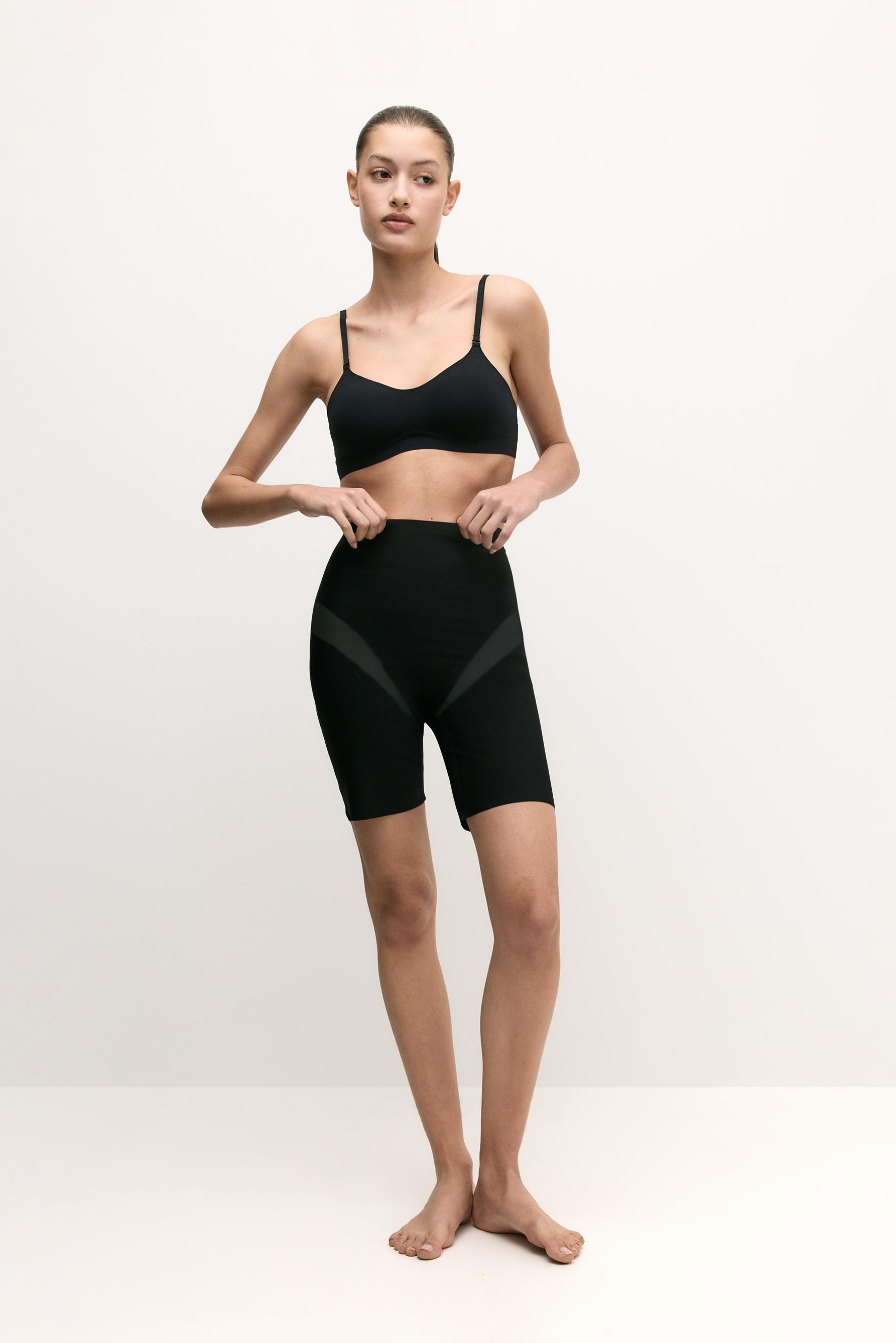 Shapewear cycling shorts — BLACK