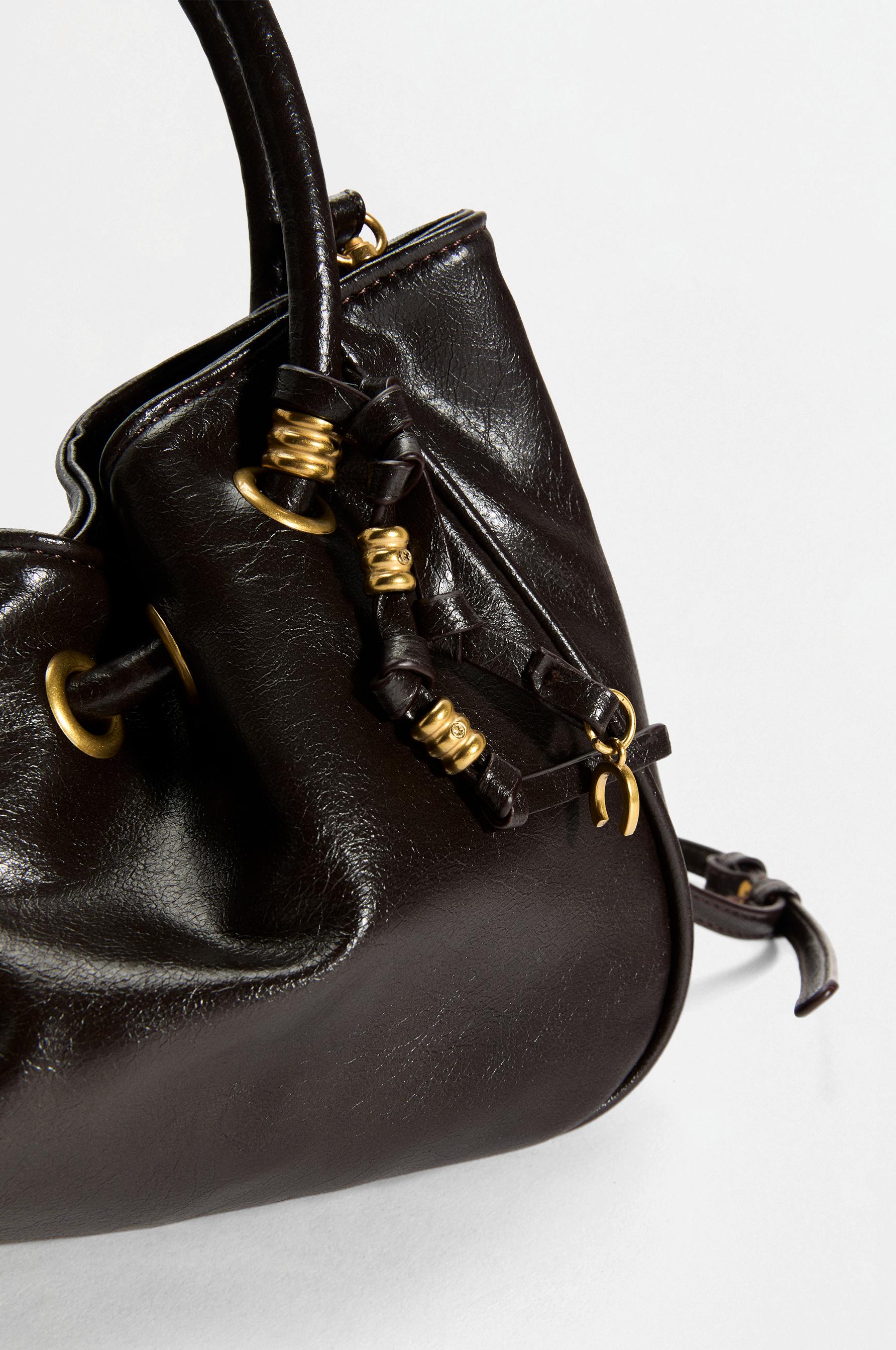 Mini bucket bag — BROWN