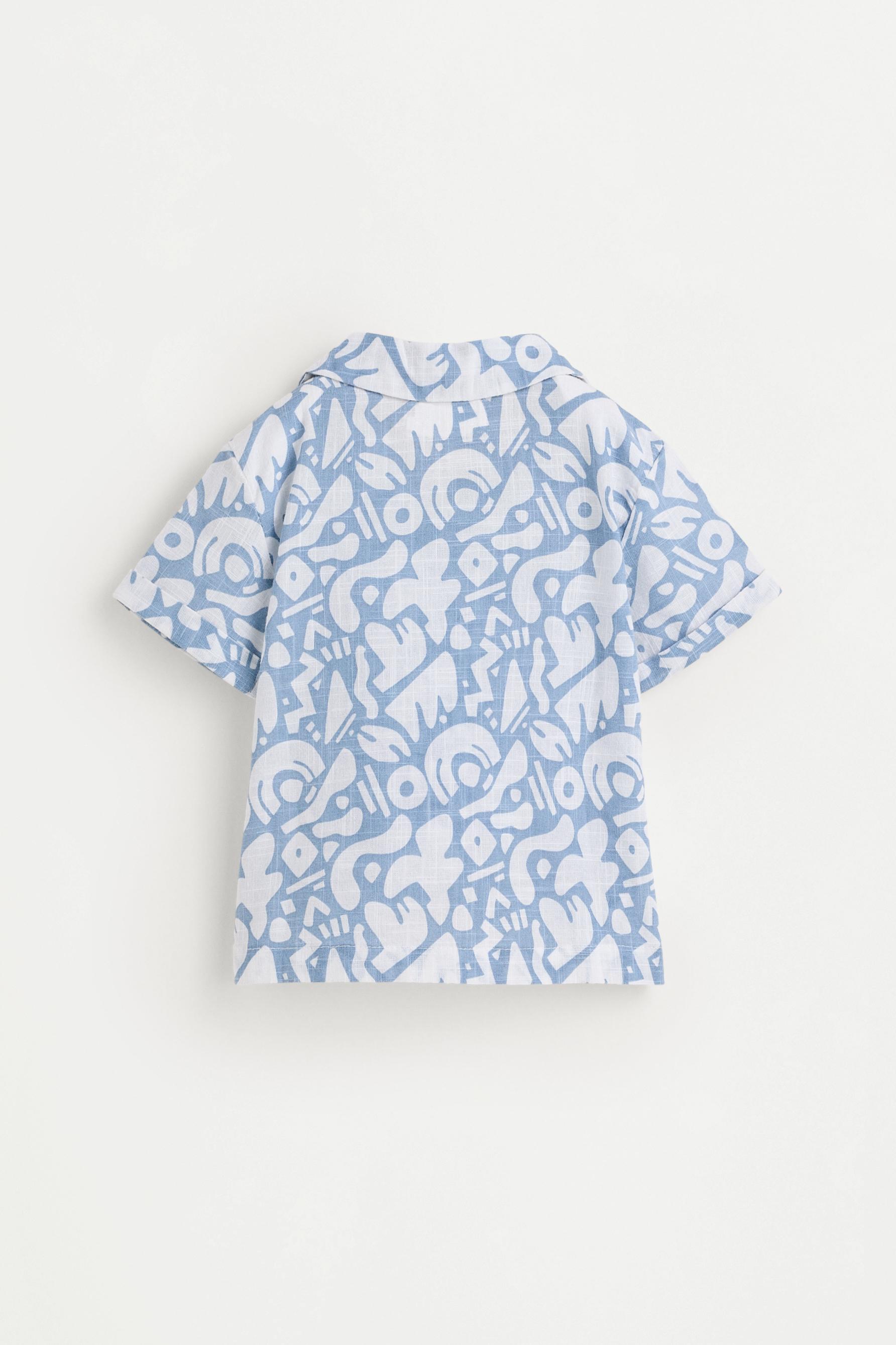 Printed Resort Shirt — FADED INDIGO (alternate view)