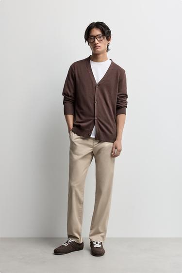 Slim fit chino trousers — BEIGE 1