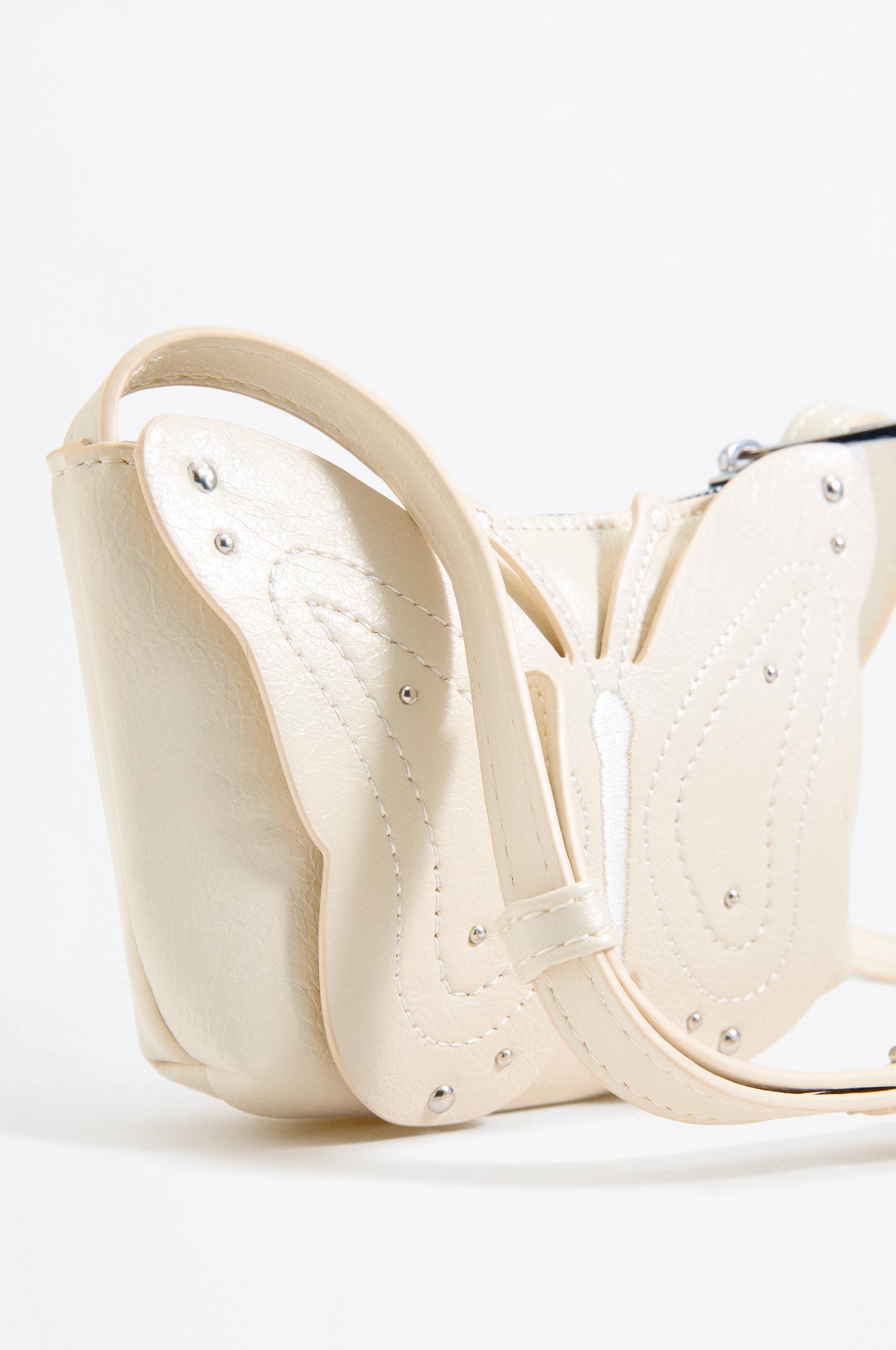 Butterfly shoulder bag — ECRU