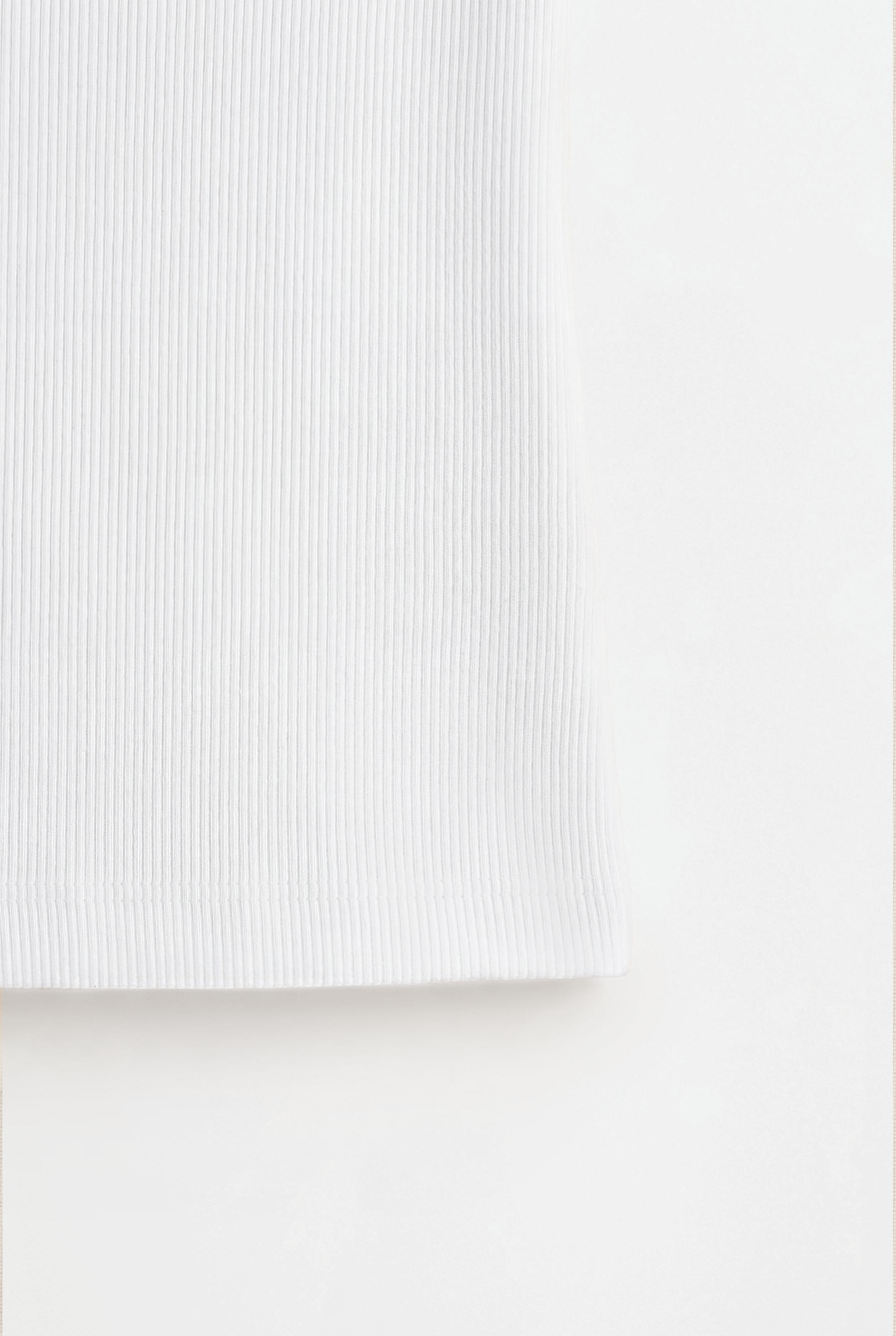 Double Ribbed T-shirt — OFF WHITE