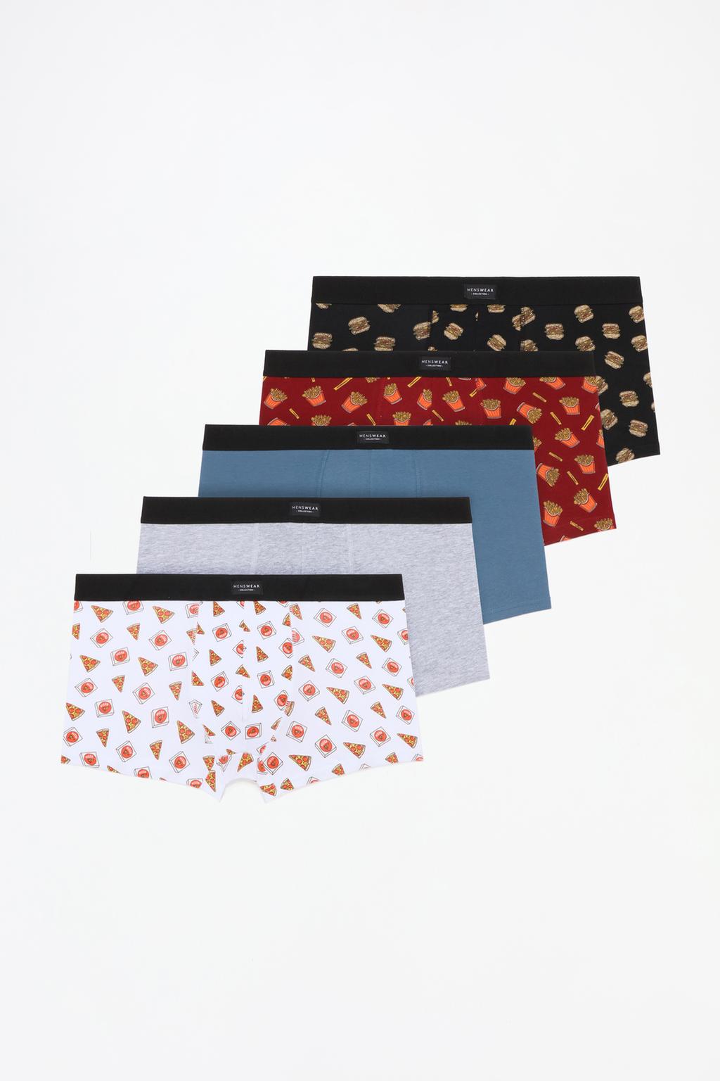 Pack of 5 contrast boxers