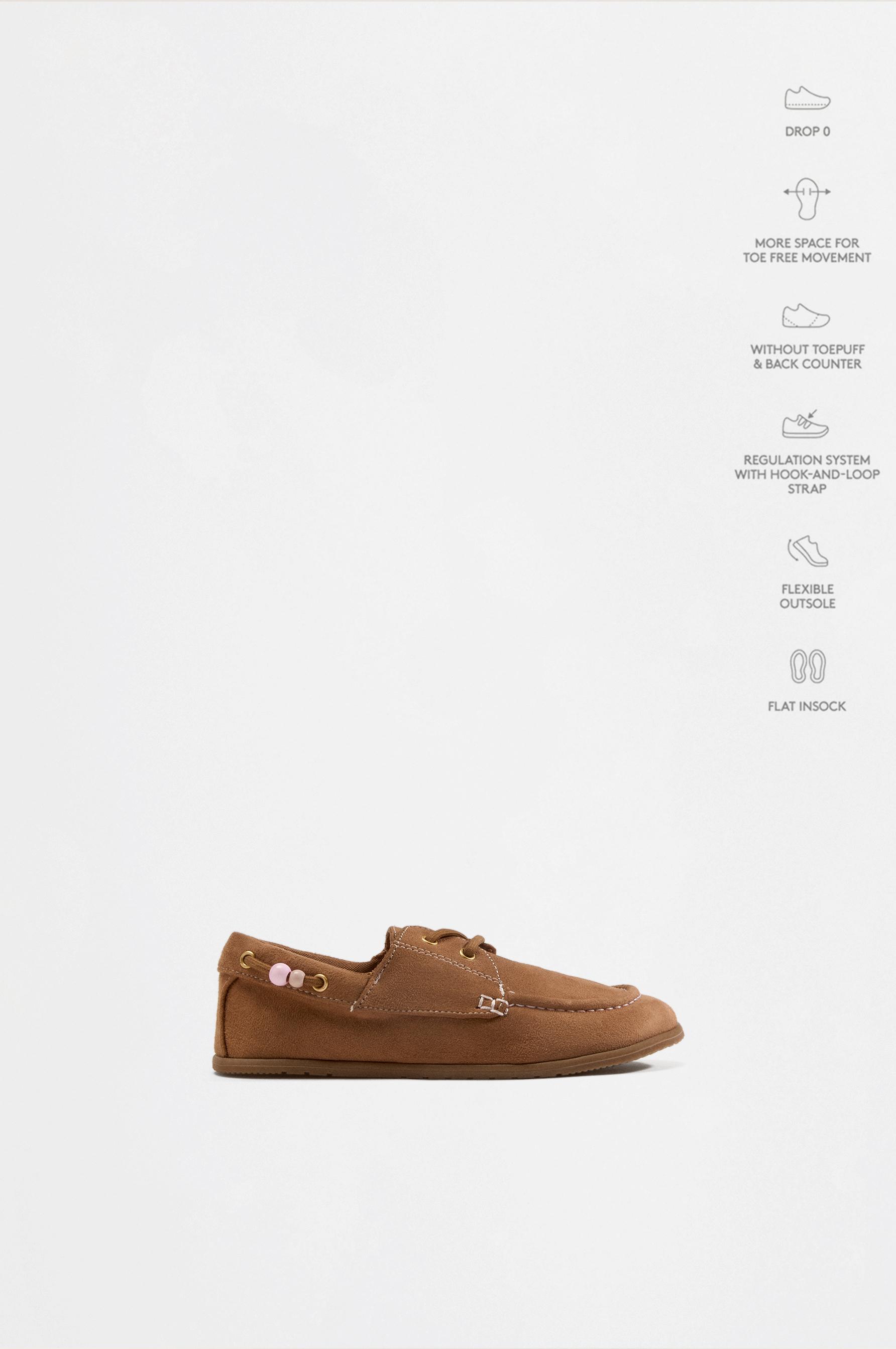 Beaded barefoot loafers — LEATHER