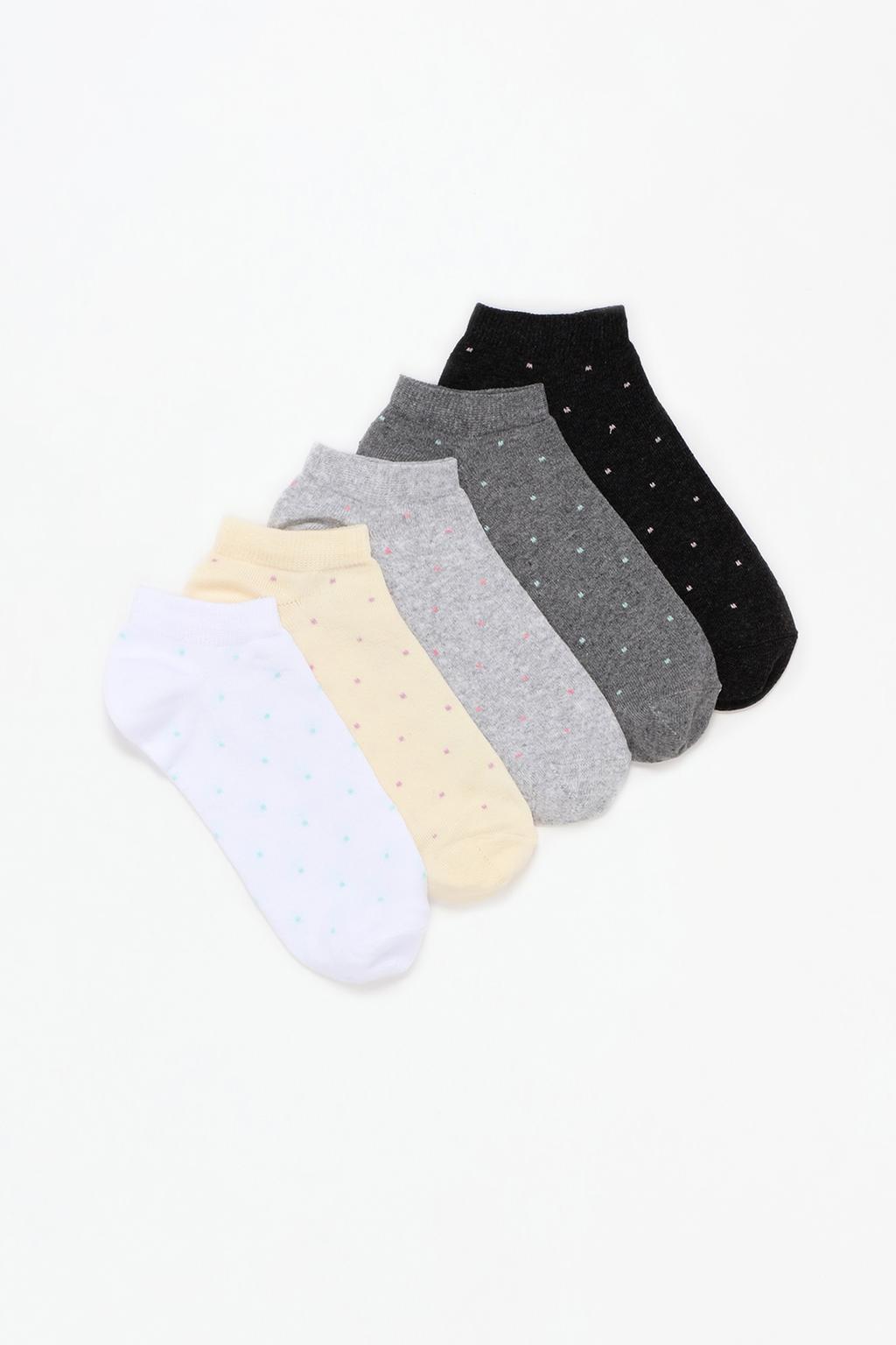 Pack of 5 pairs of assorted ankle socks