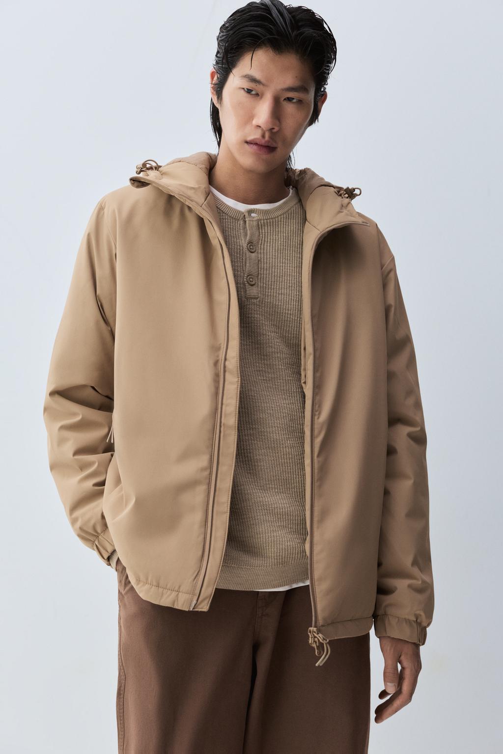 Technical hooded jacket