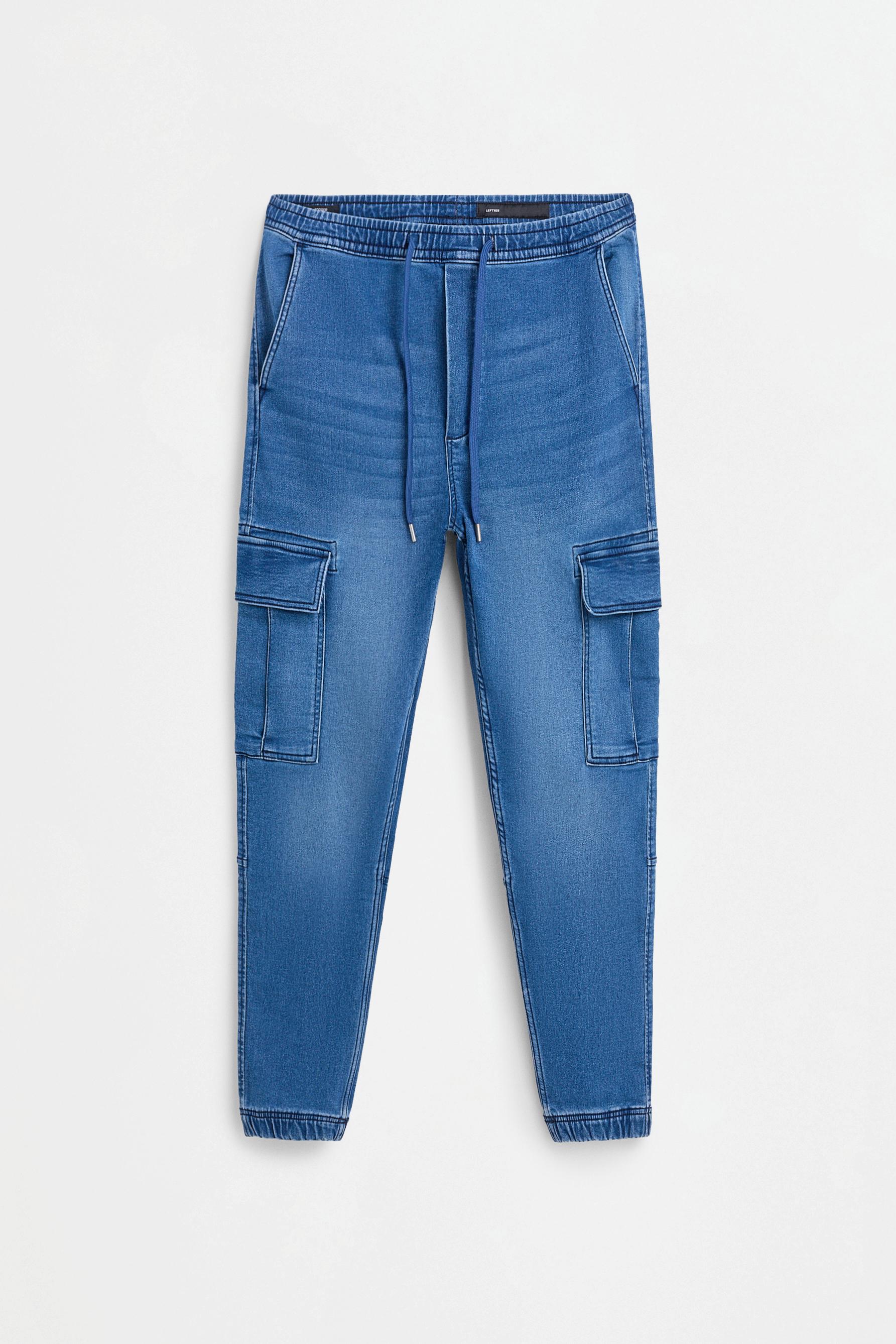 Cargo jogger jeans — BLUE