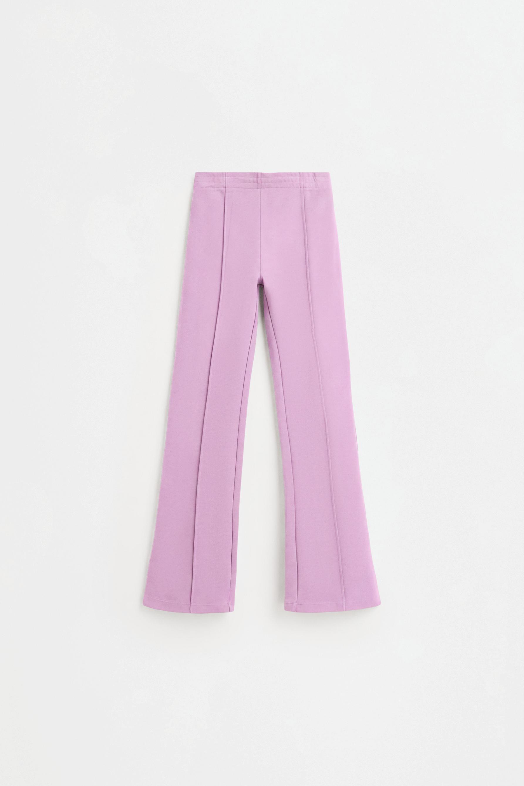 Interlock sweatshirt and flared leggings co-ord — MAUVE PINK