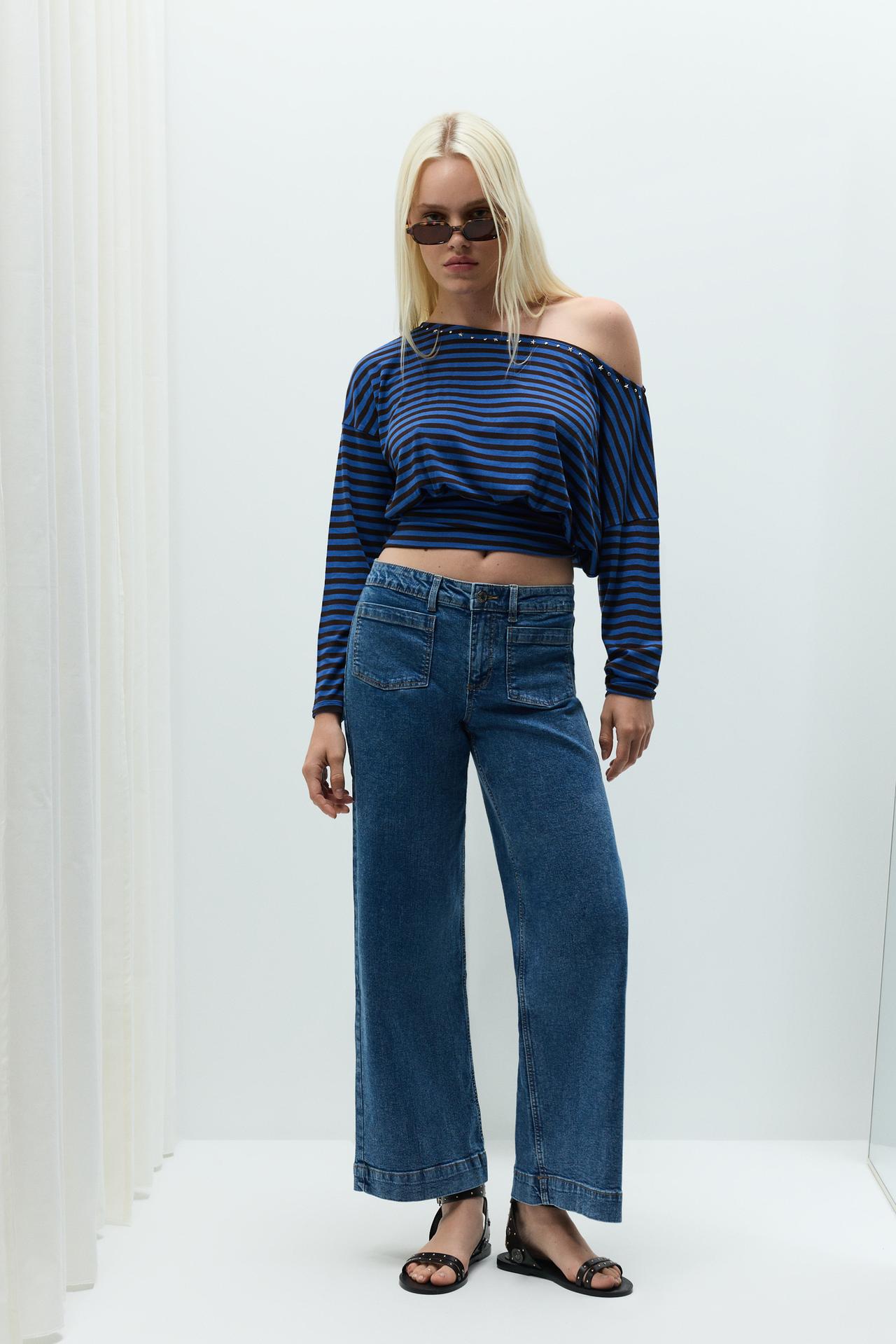 Culotte pocket jeans — INDIGO