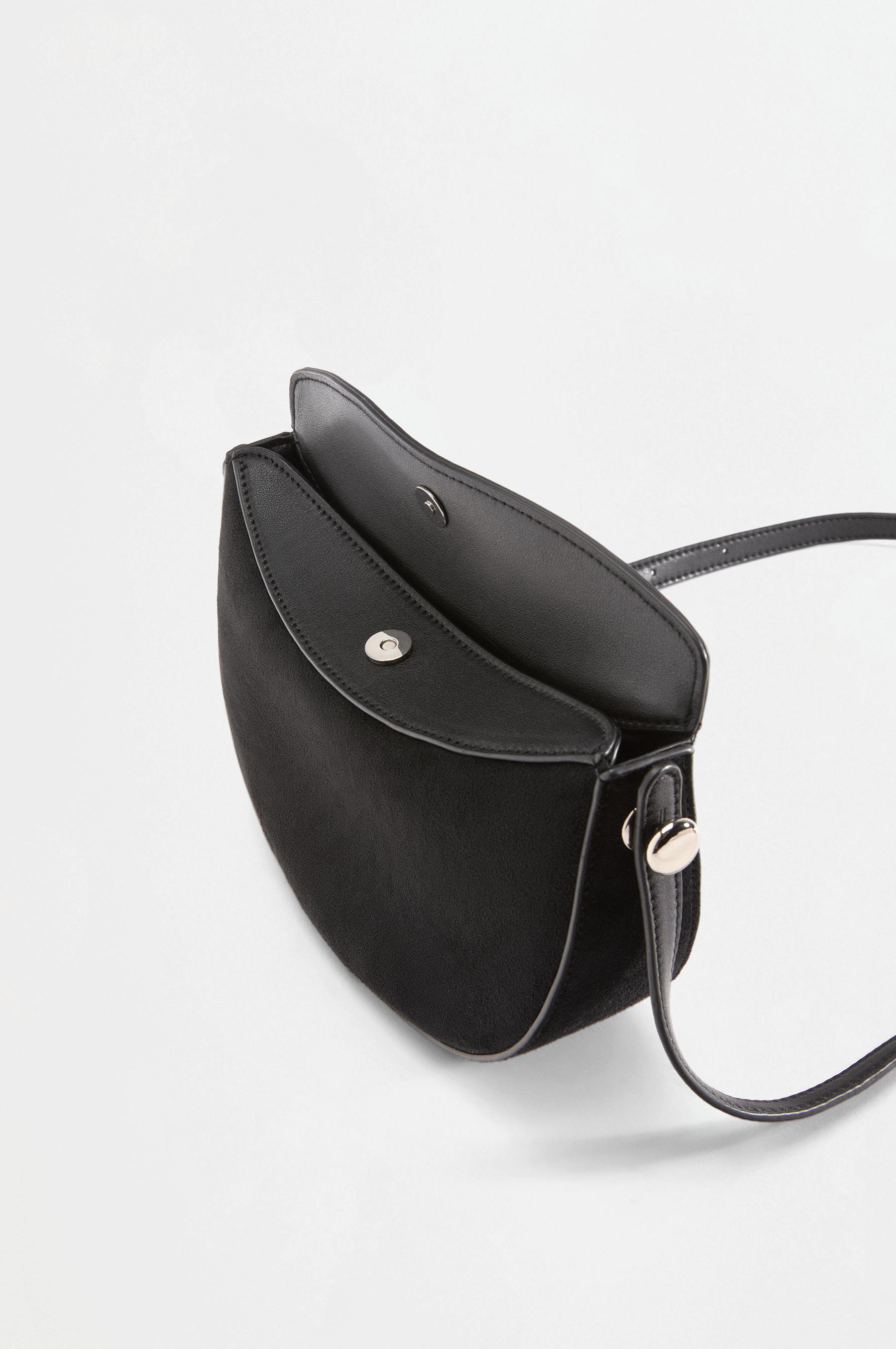 Half-moon crossbody bag — BLACK