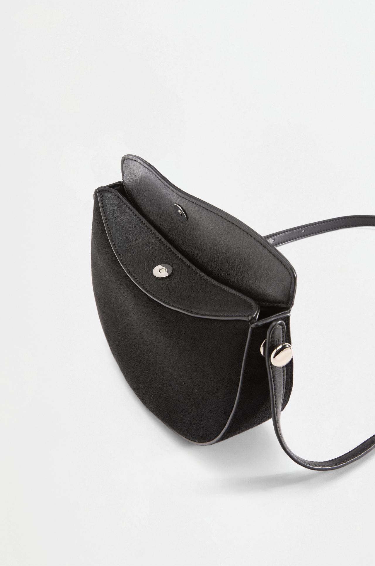 Half-moon crossbody bag — BLACK