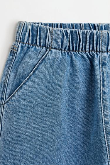 Wide-leg elastic-waist jeans — INDIGO 6