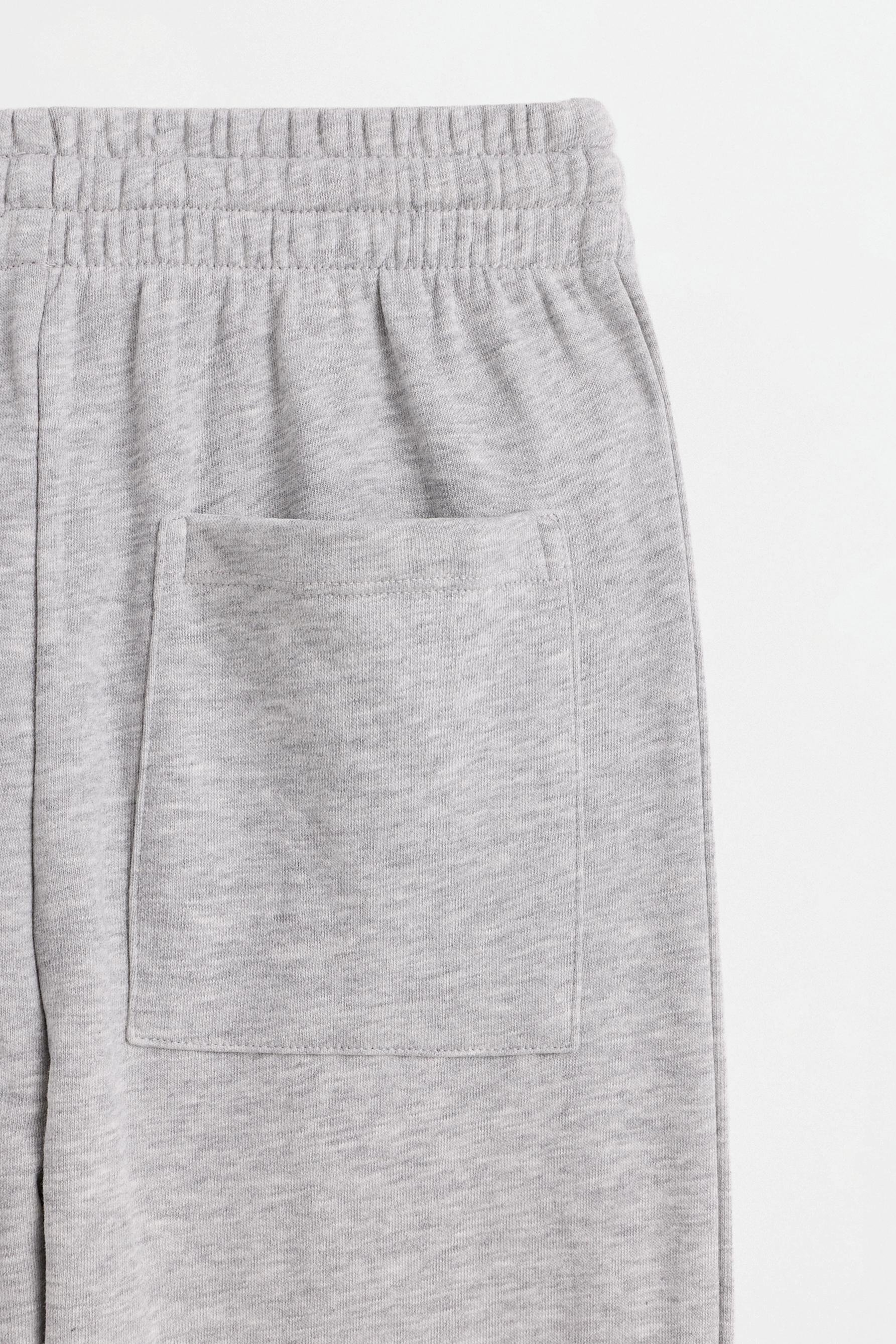 Solid plush trousers — GREY MARL
