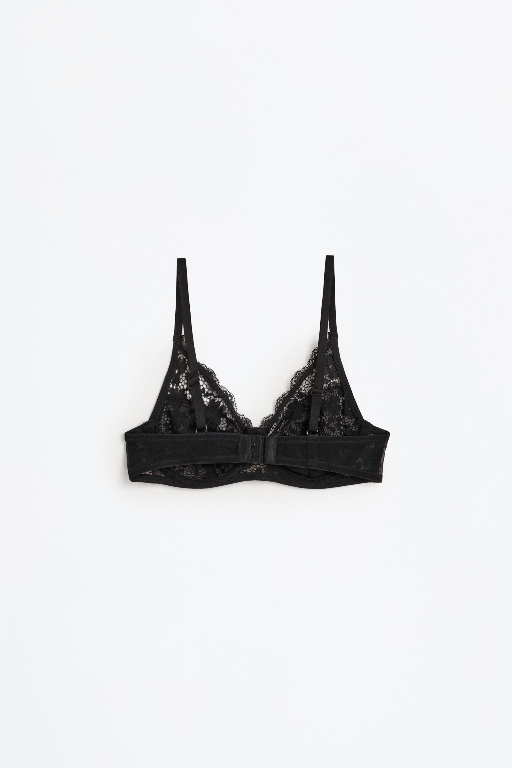 Lace bra — BLACK