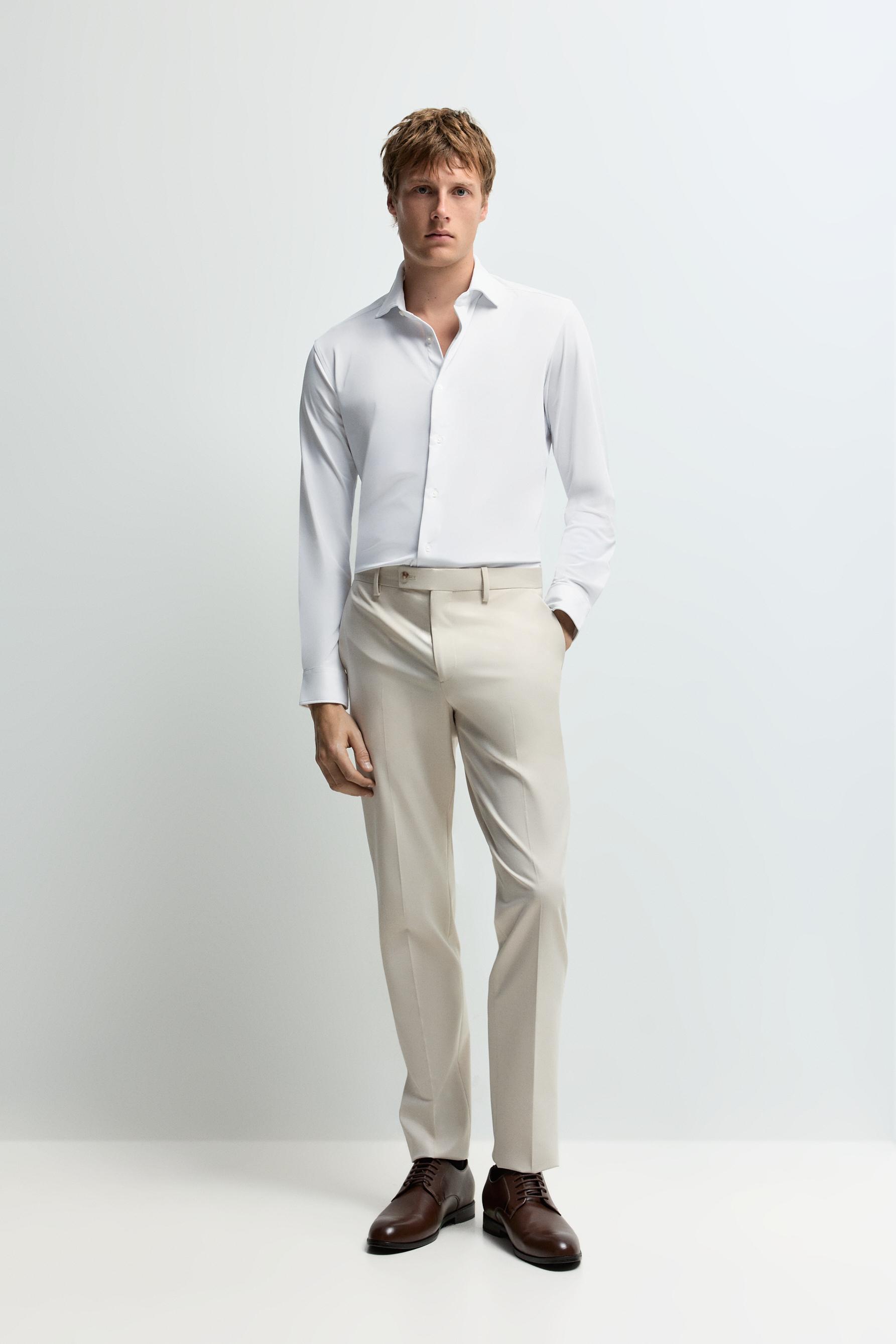 Slim fit tailored shirt — WHITE