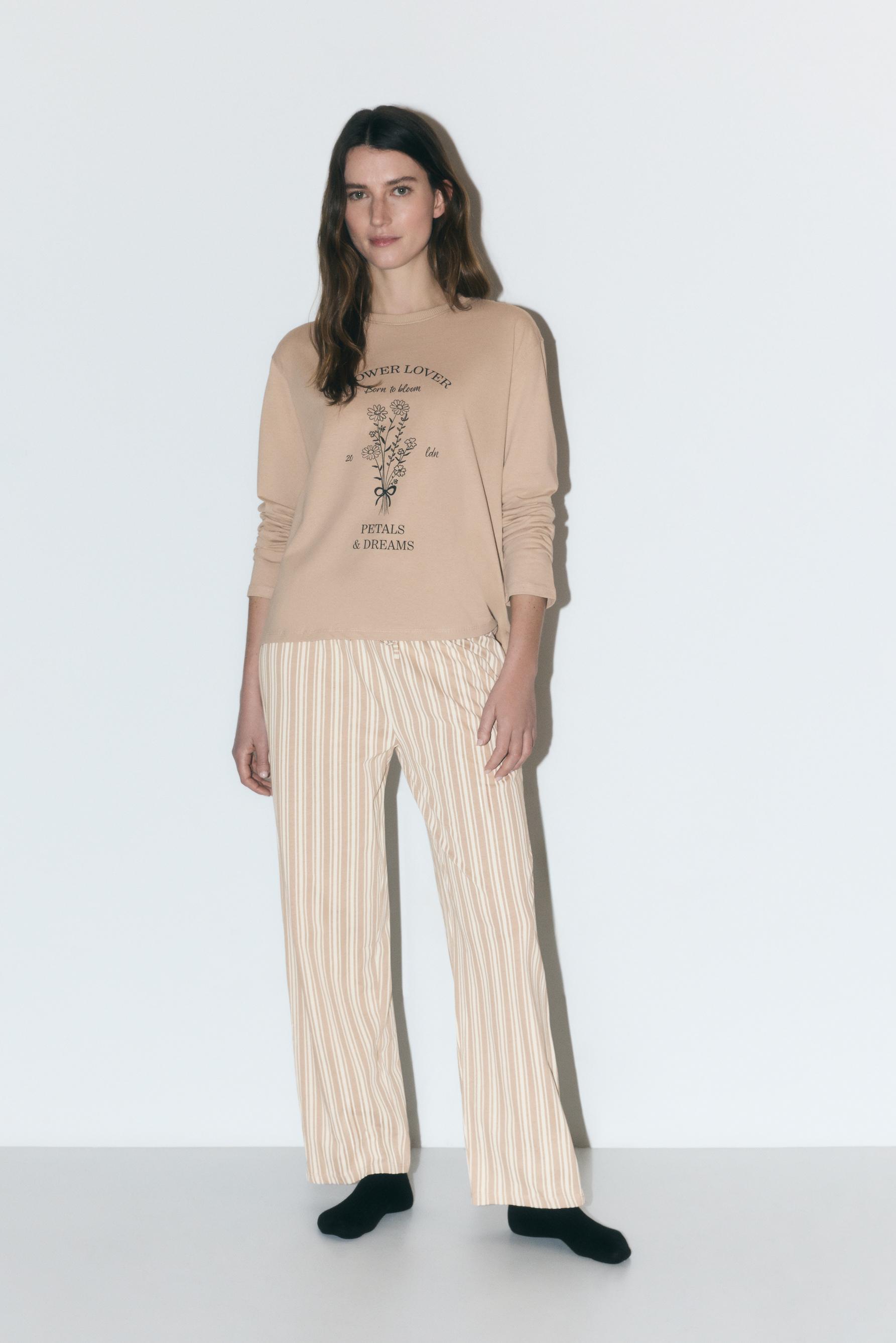 Pijama largo estampado