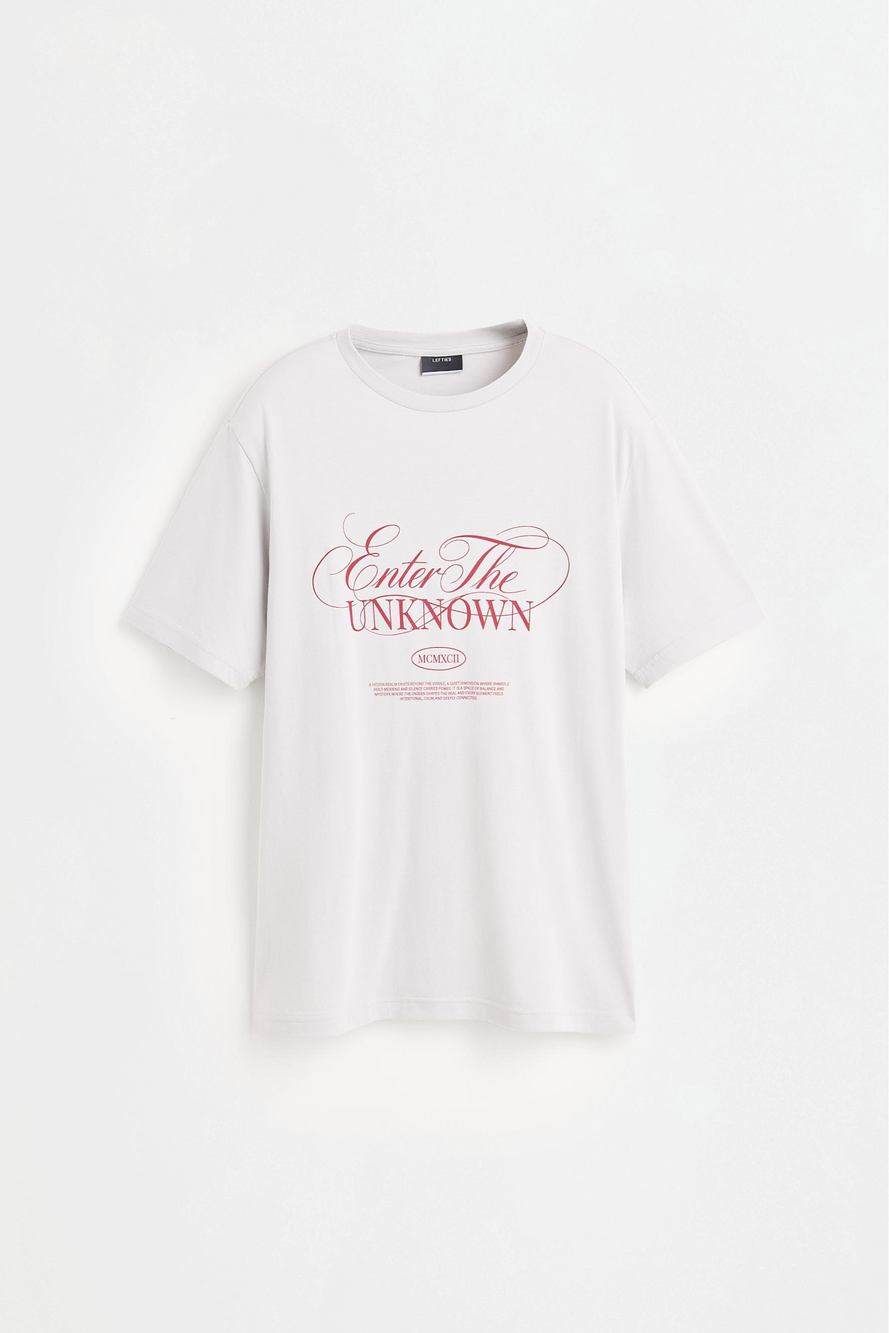 Slogan T-shirt — PALE GREY