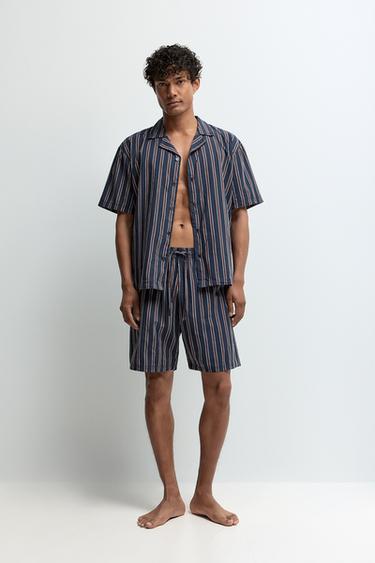 Striped short pyjamas — NAVY 1