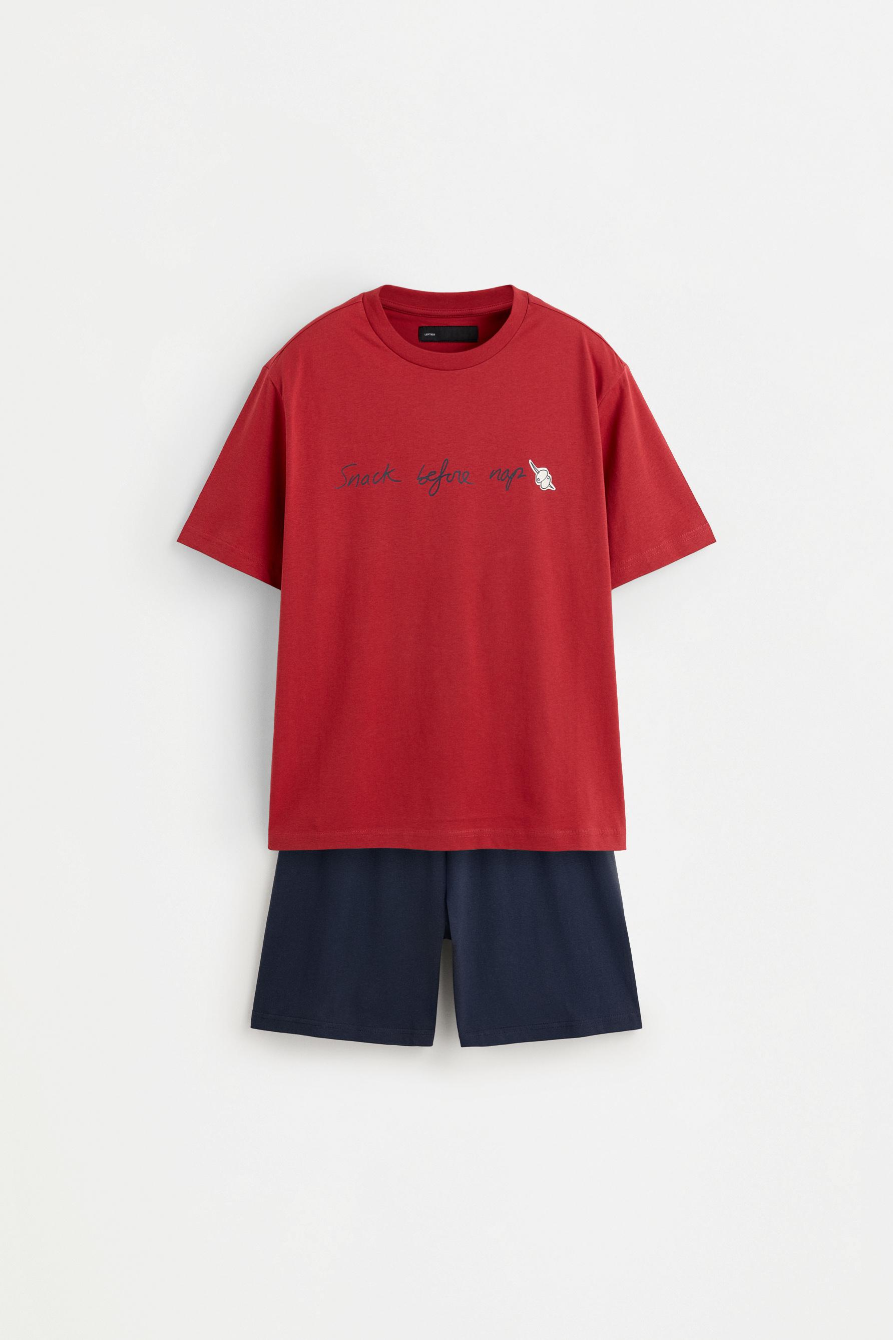 Short printed pyjamas — RED
