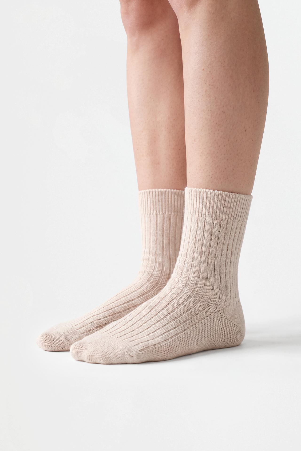 Ribbed Long Socks (3-Pack) — CHOCOLATE