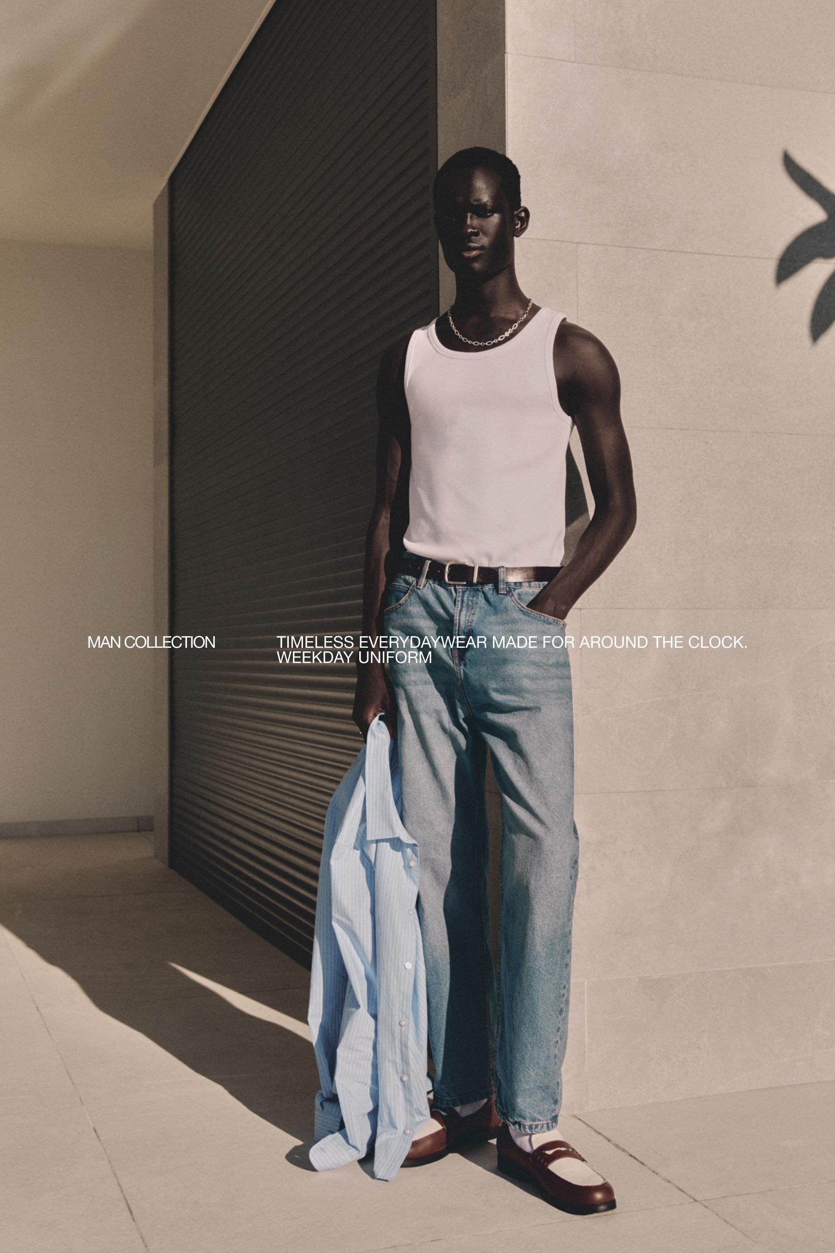 Ribbed vest top — OFF WHITE