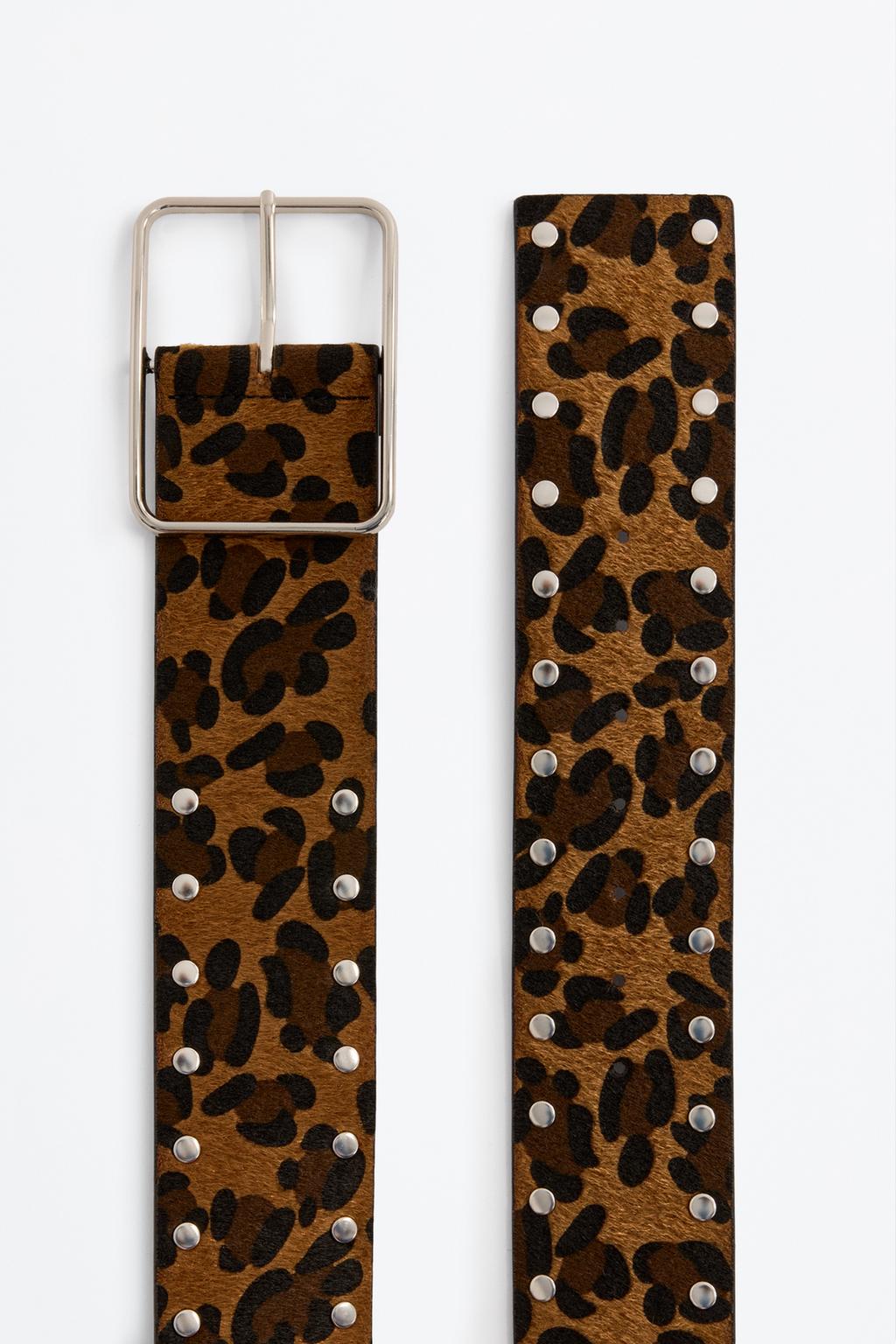 Cinturón ancho animal print