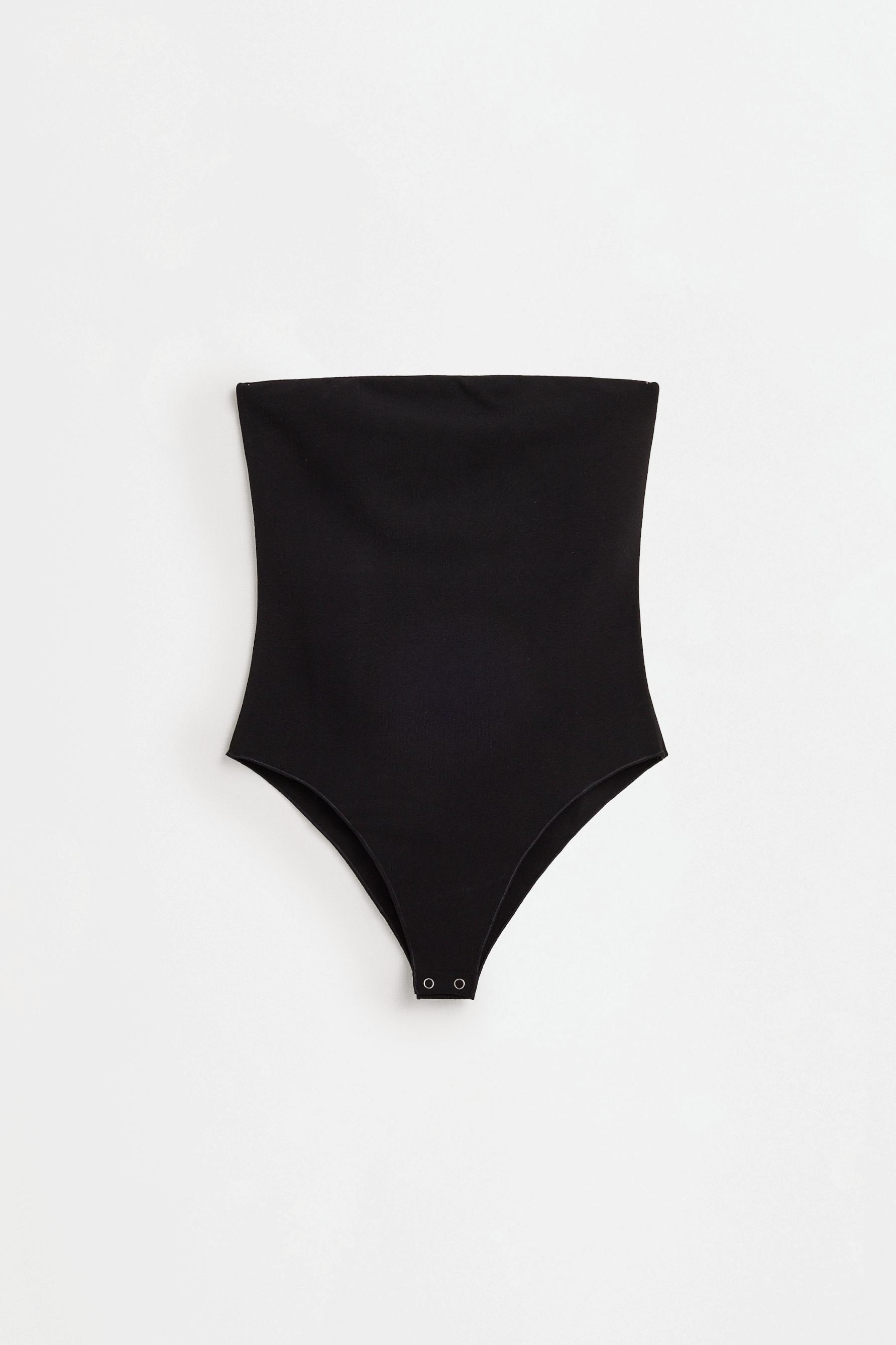 Bandeau bodysuit — BLACK