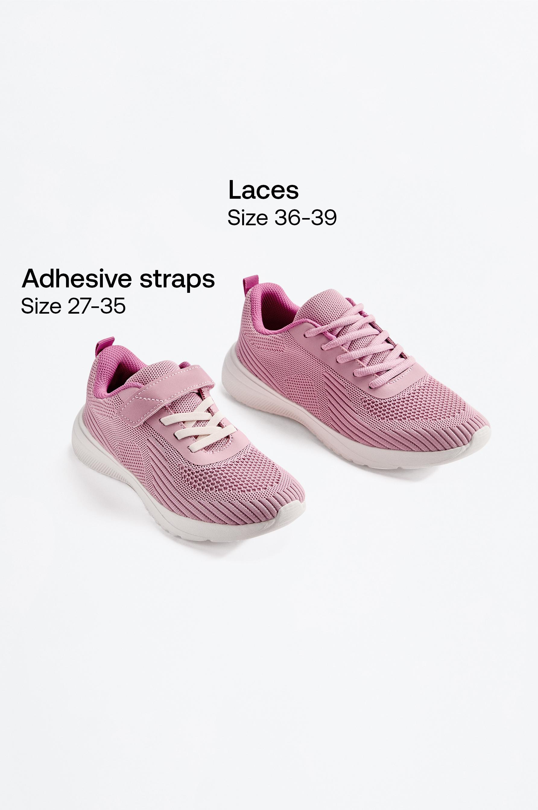 Woven sports shoe — PALE PINK