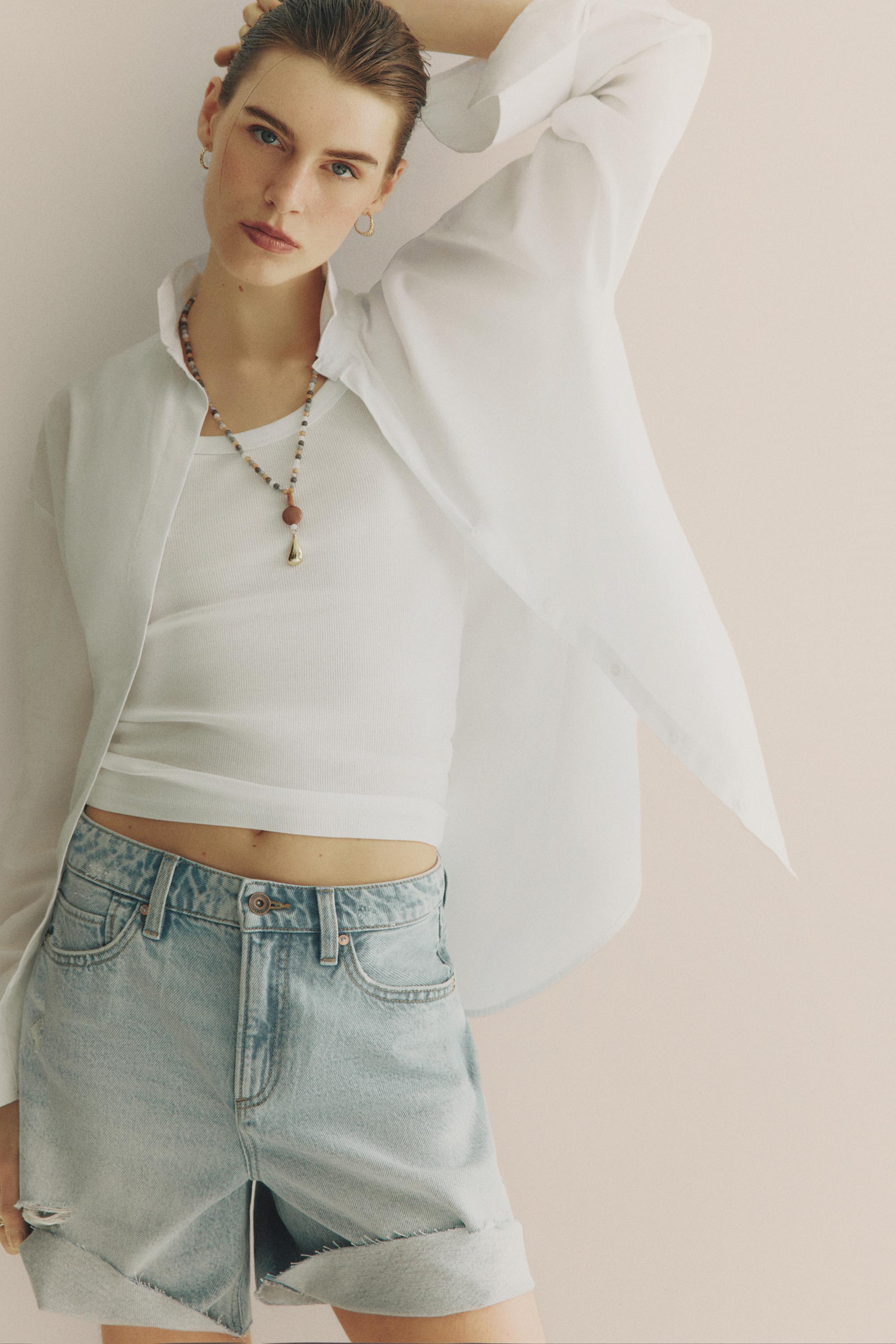 Basic poplin shirt — WHITE