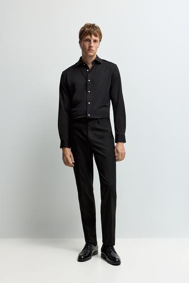 Slim fit tailored shirt — BLACK 2