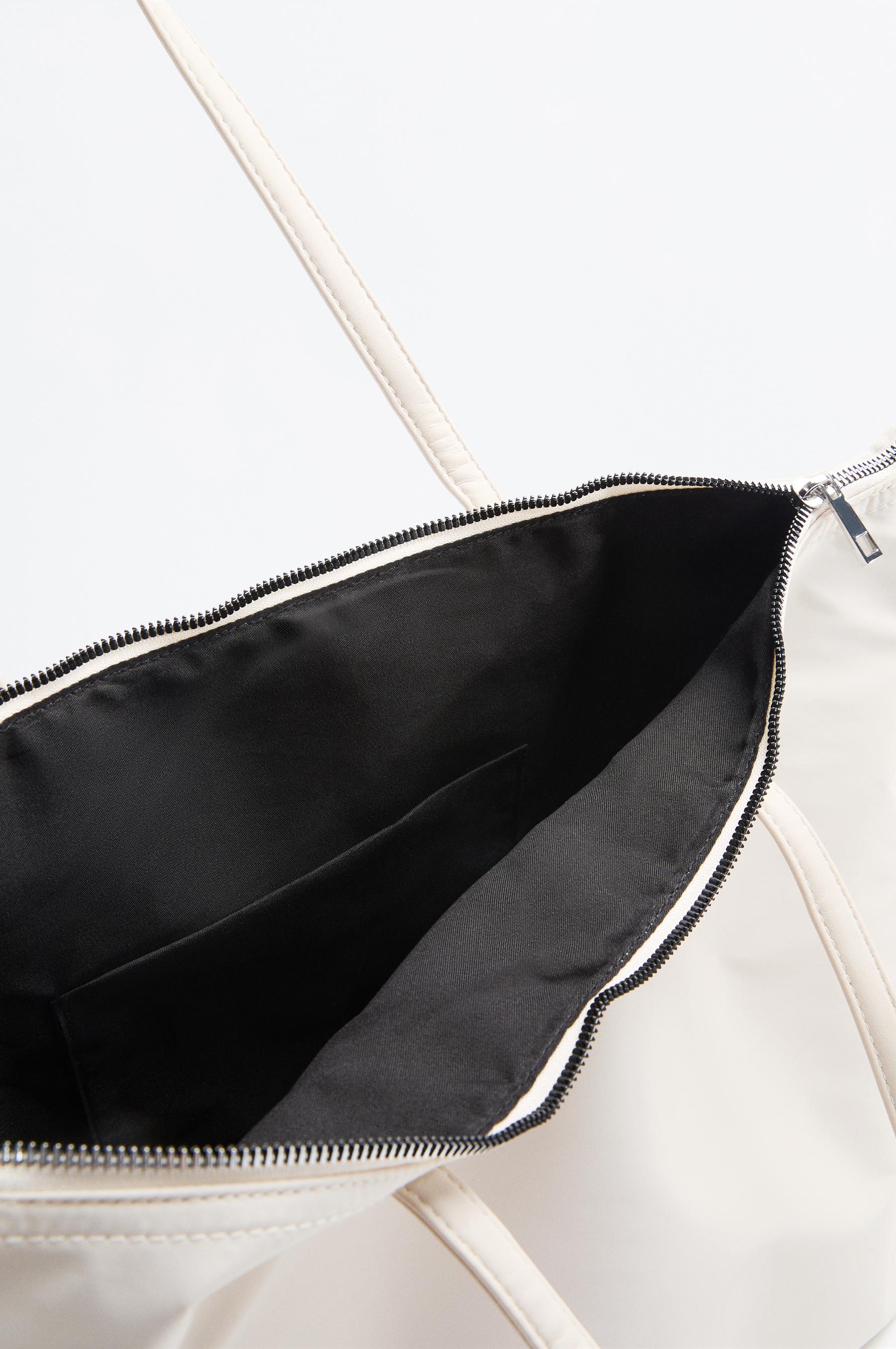 Large nylon shopper bag — GREY
