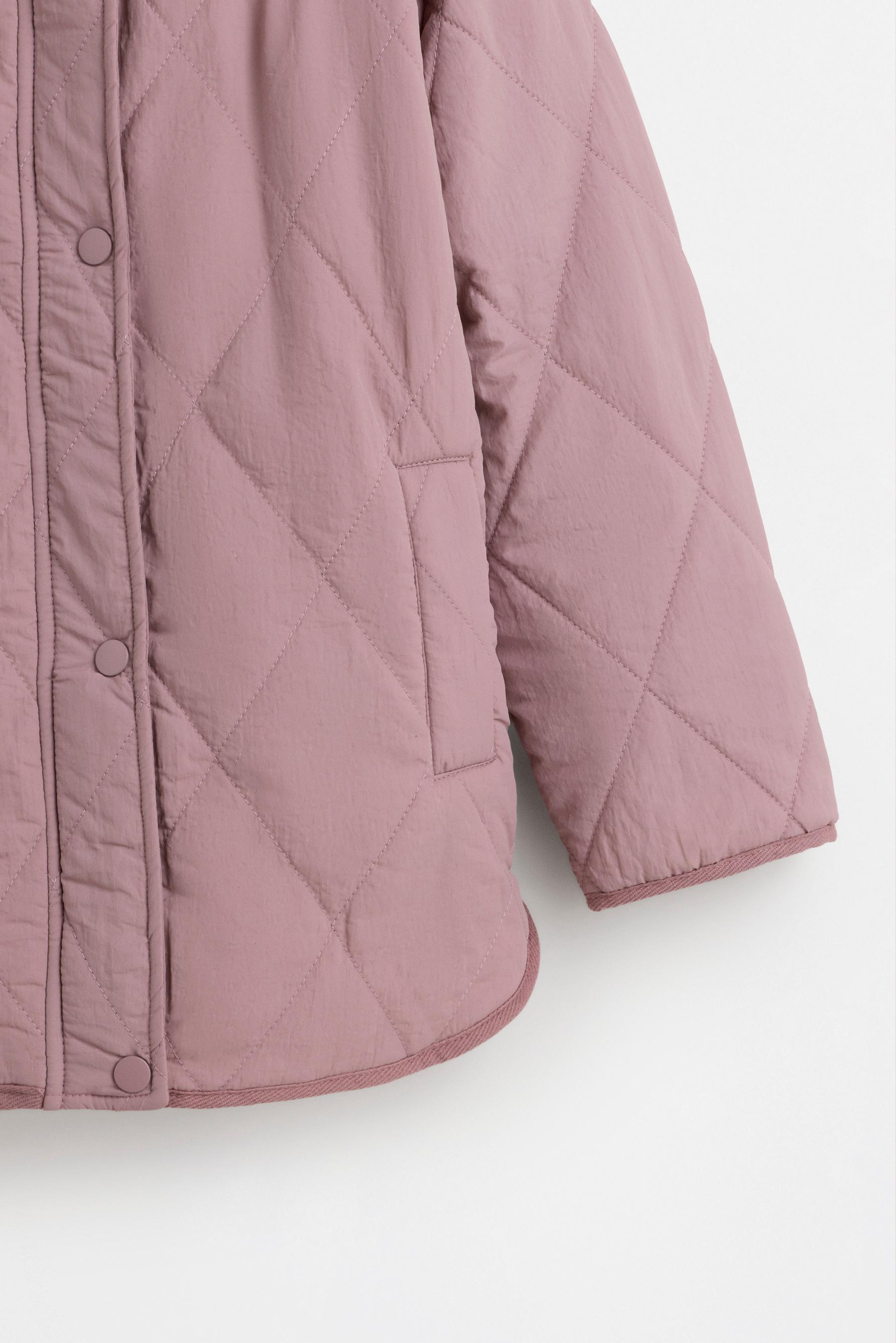 Lightweight quilted coat — ROSE PINK