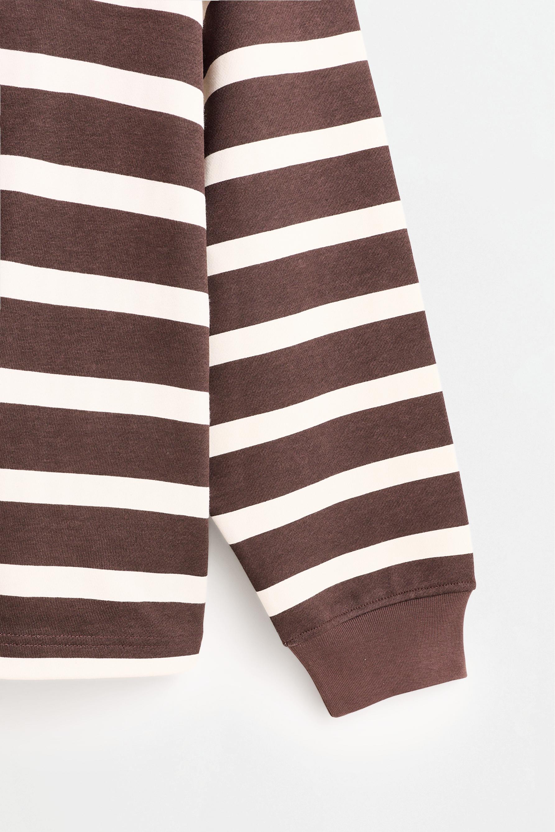 Striped sweatshirt — CHOCOLATE