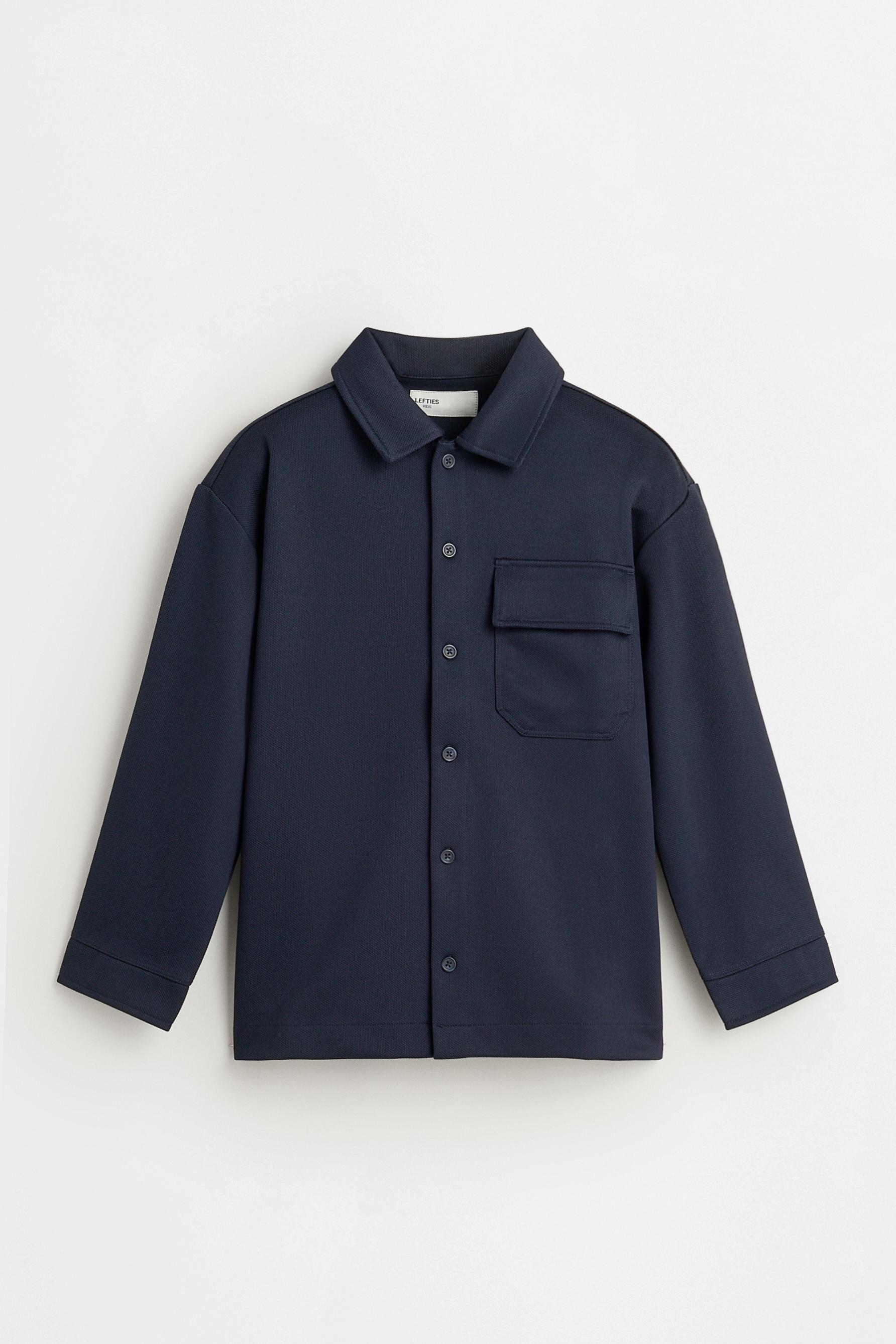 Micro piqué shirt — NAVY