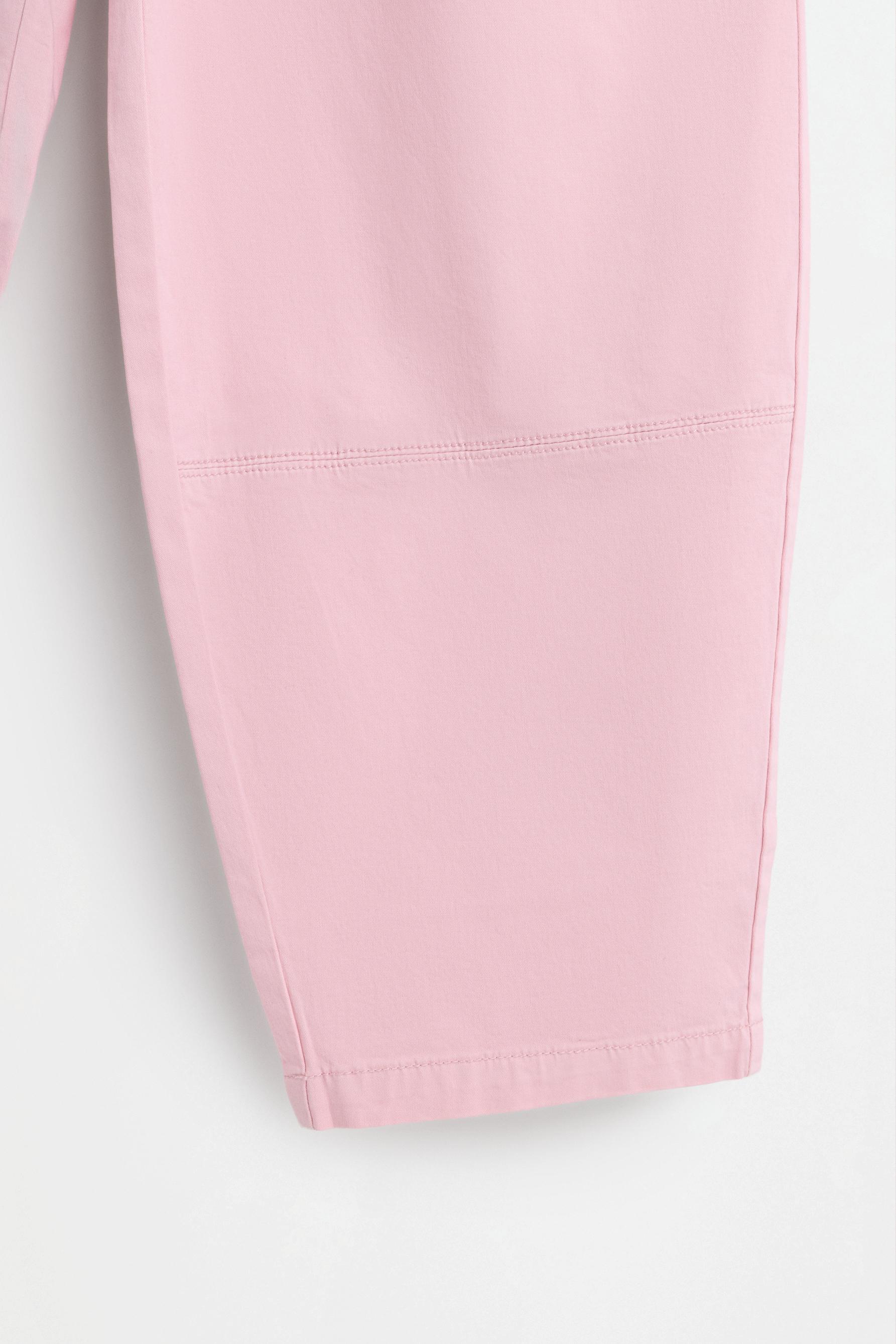 Balloon fit trousers with pleats — DUSTY PINK